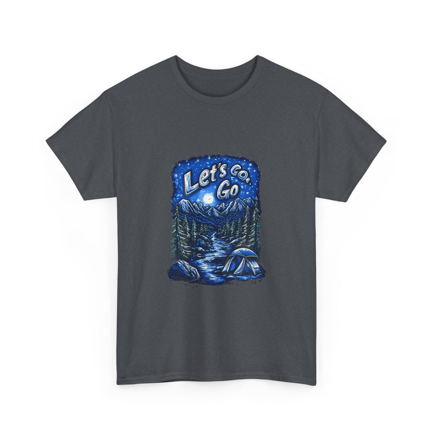 Adventure Graphic Tee - 'Let's Go' Outdoorsy Cotton Shirt