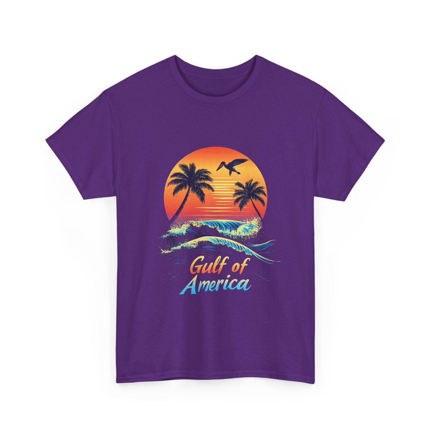 Gulf of America Unisex Heavy Cotton Tee – Retro Beach Vibe T-Shirt
