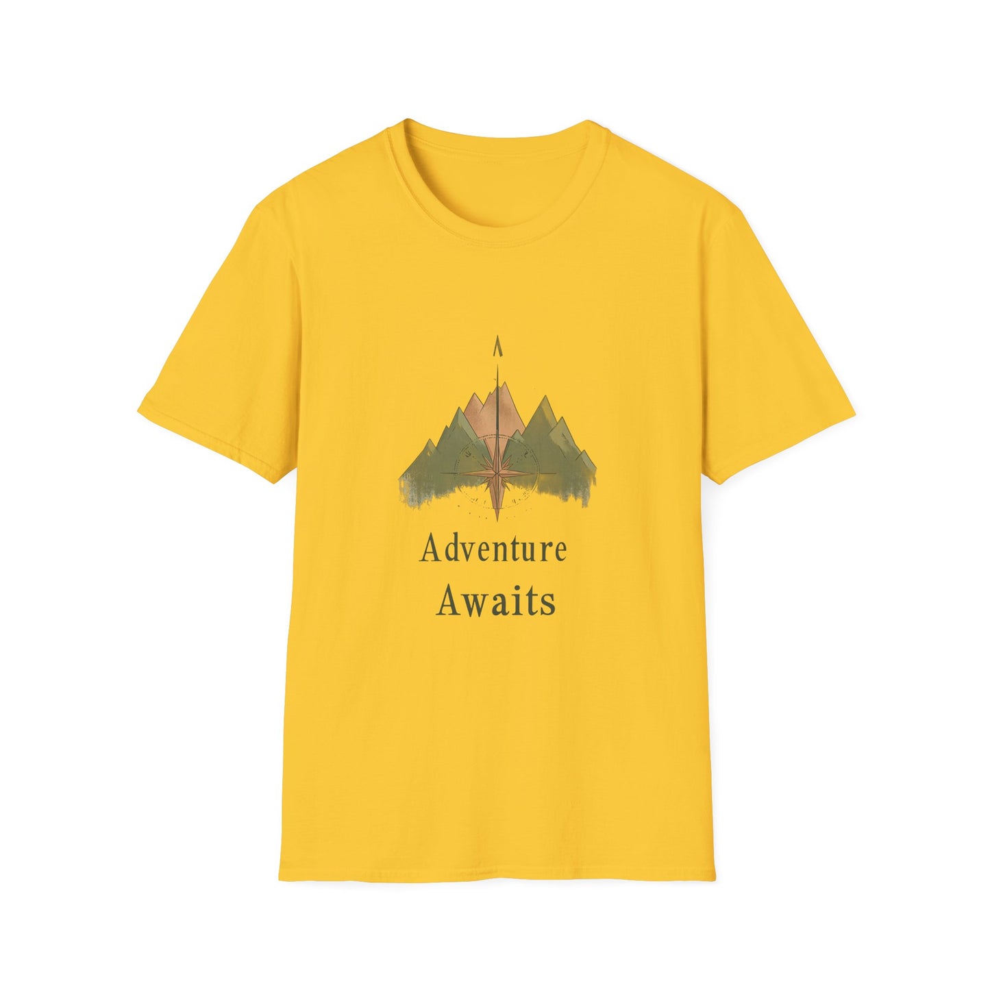 Adventure Awaits Unisex Softstyle T-Shirt - Perfect for Outdoor Enthusiasts