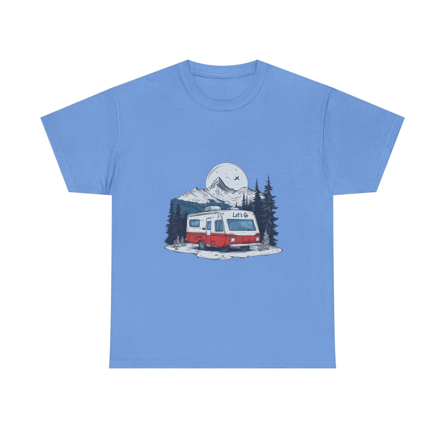 Adventure Awaits Unisex Heavy Cotton Tee - Retro RV Camping Design