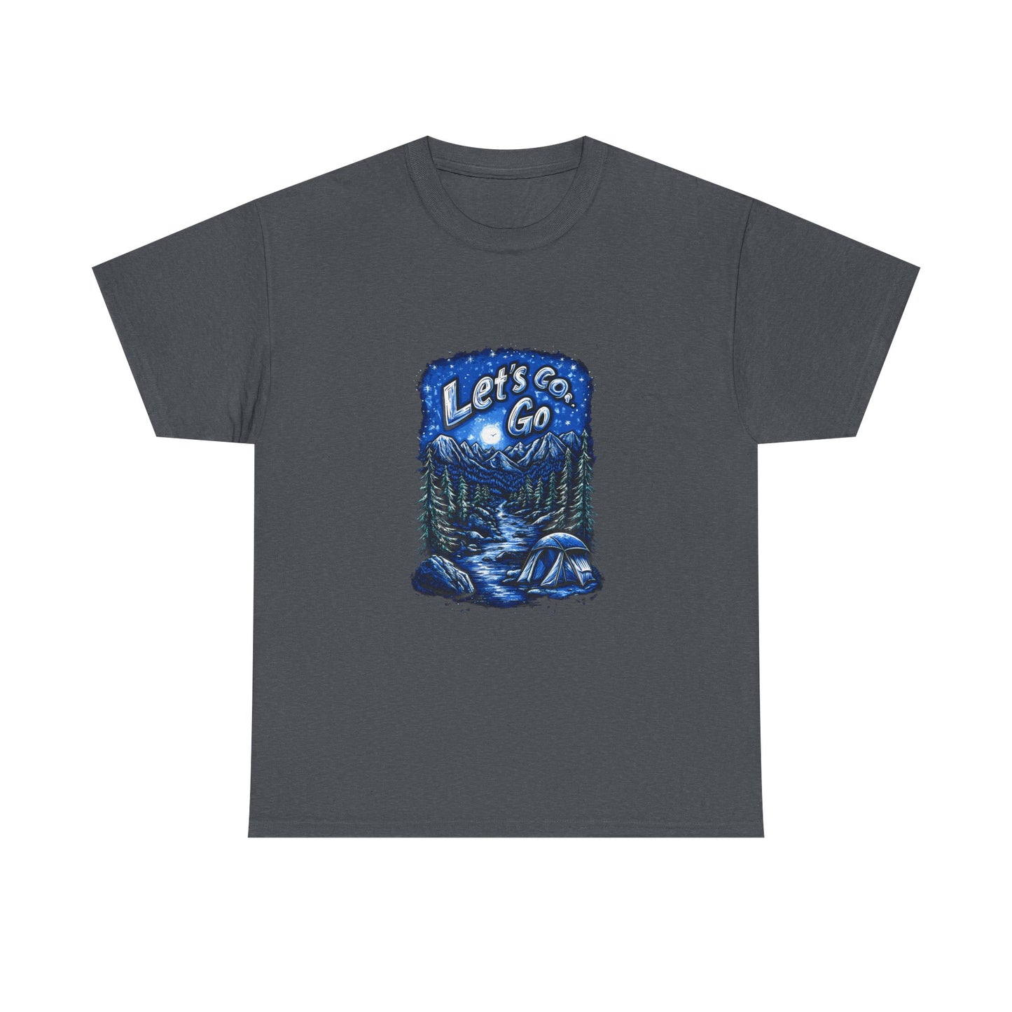 Adventure Graphic Tee - 'Let's Go' Outdoorsy Cotton Shirt