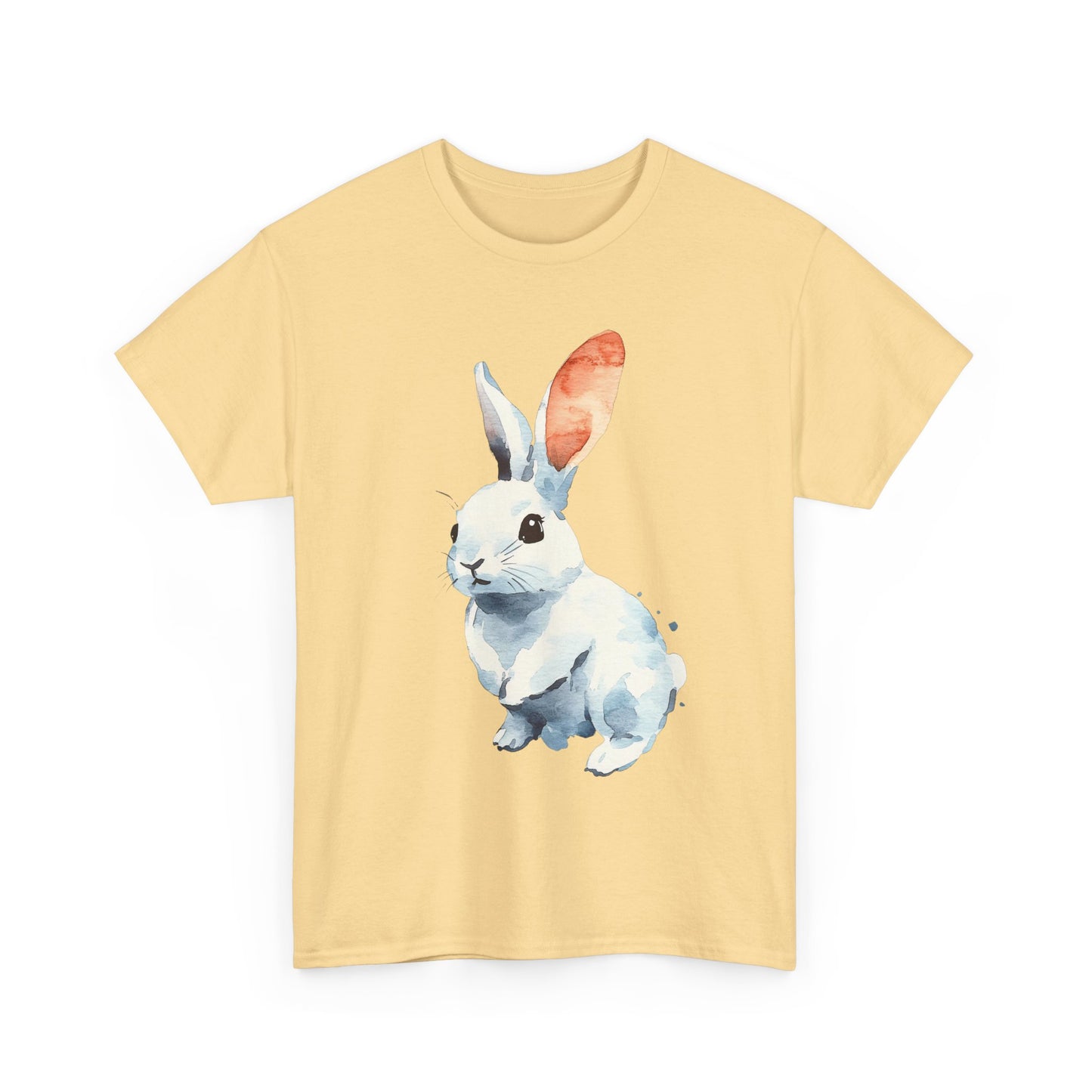 Watercolor Bunny Unisex Heavy Cotton Tee - Perfect for Spring & Easter Celebrations - Tee Fusion Lab