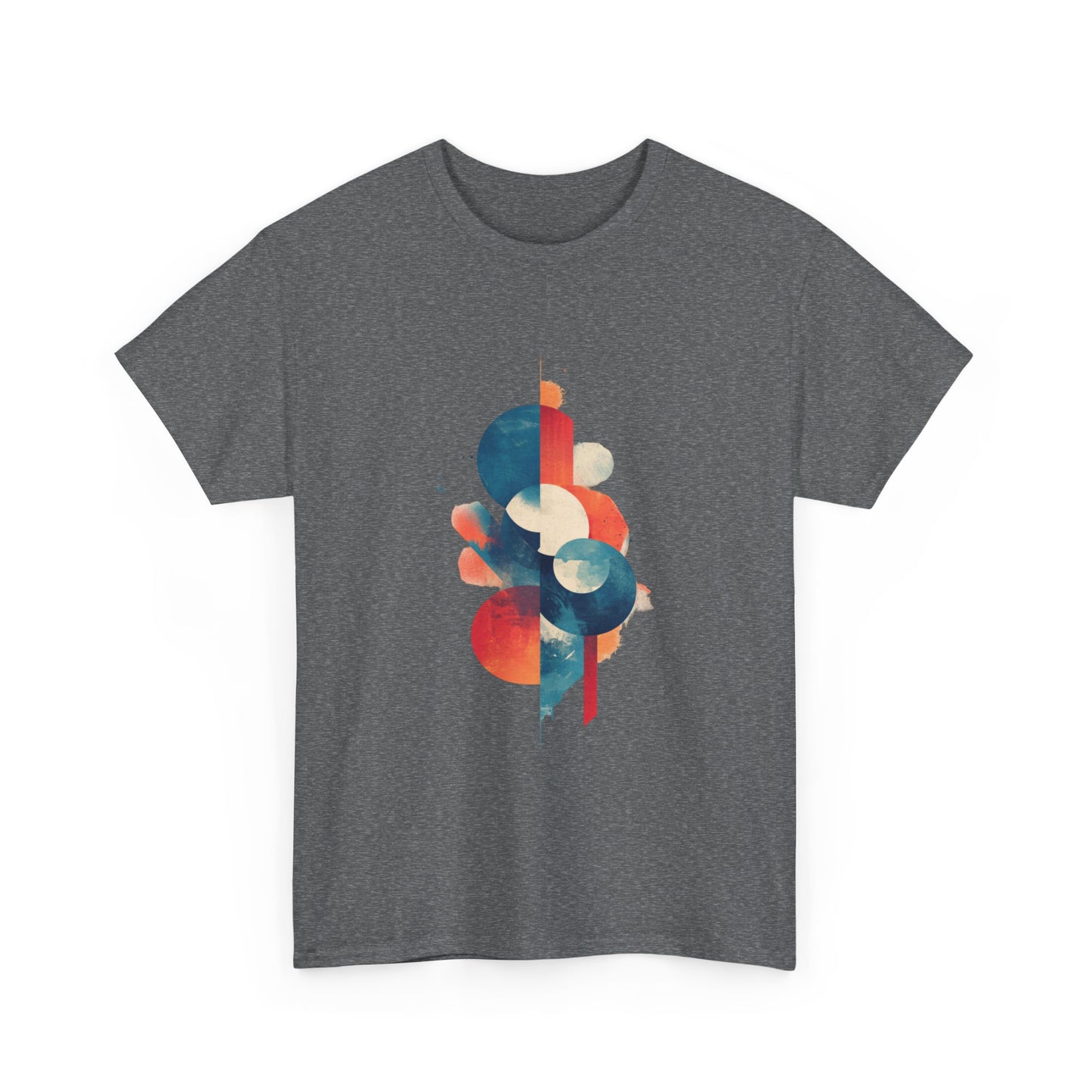 Abstract Geometric Art Unisex Heavy Cotton Tee - Trendy Casual Wear