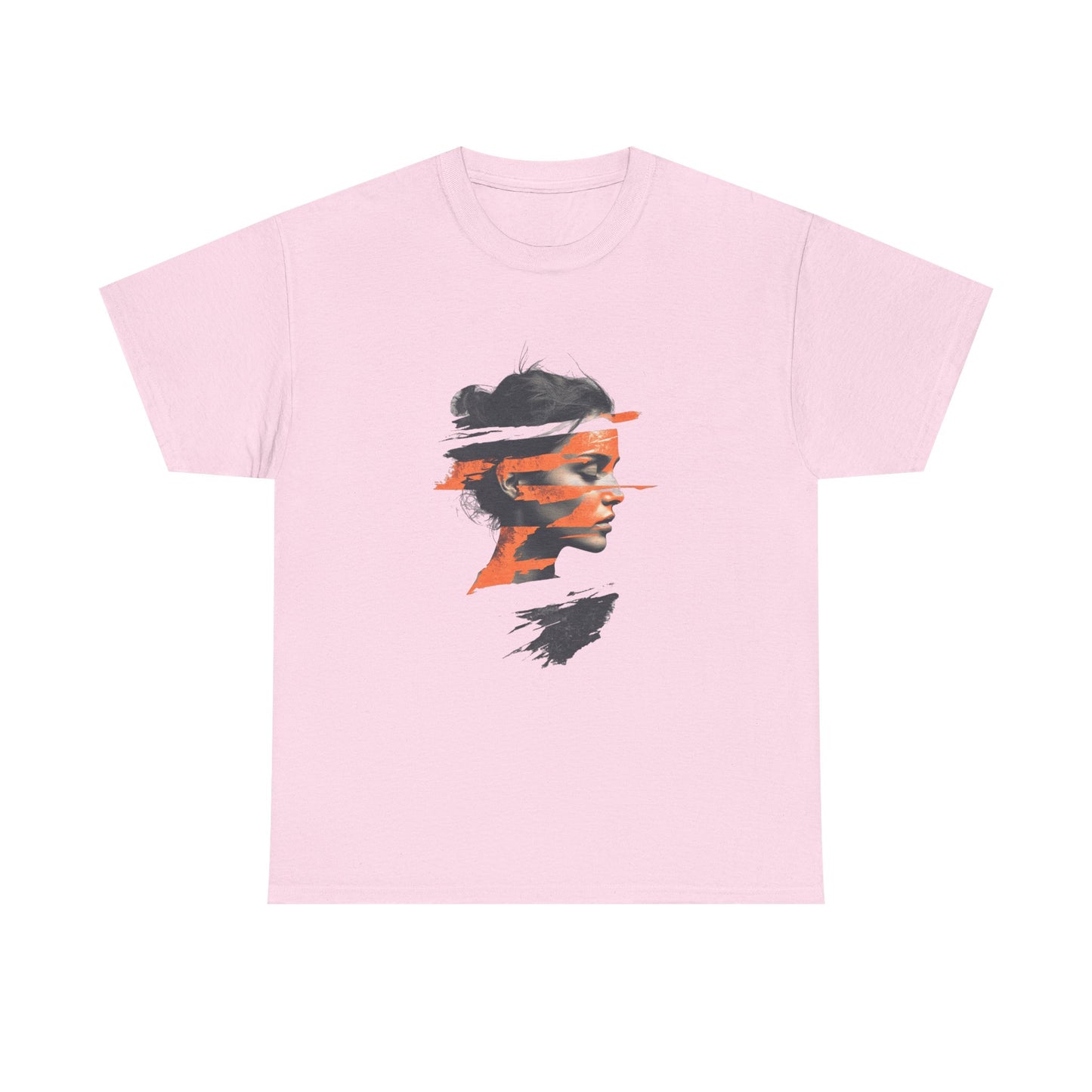 Artistic Unisex Heavy Cotton Tee - Abstract Portrait Design