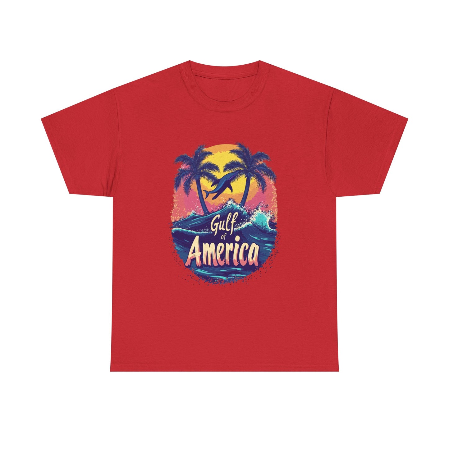 Gulf of America Unisex Heavy Cotton Tee - Tropical Beach Vibes