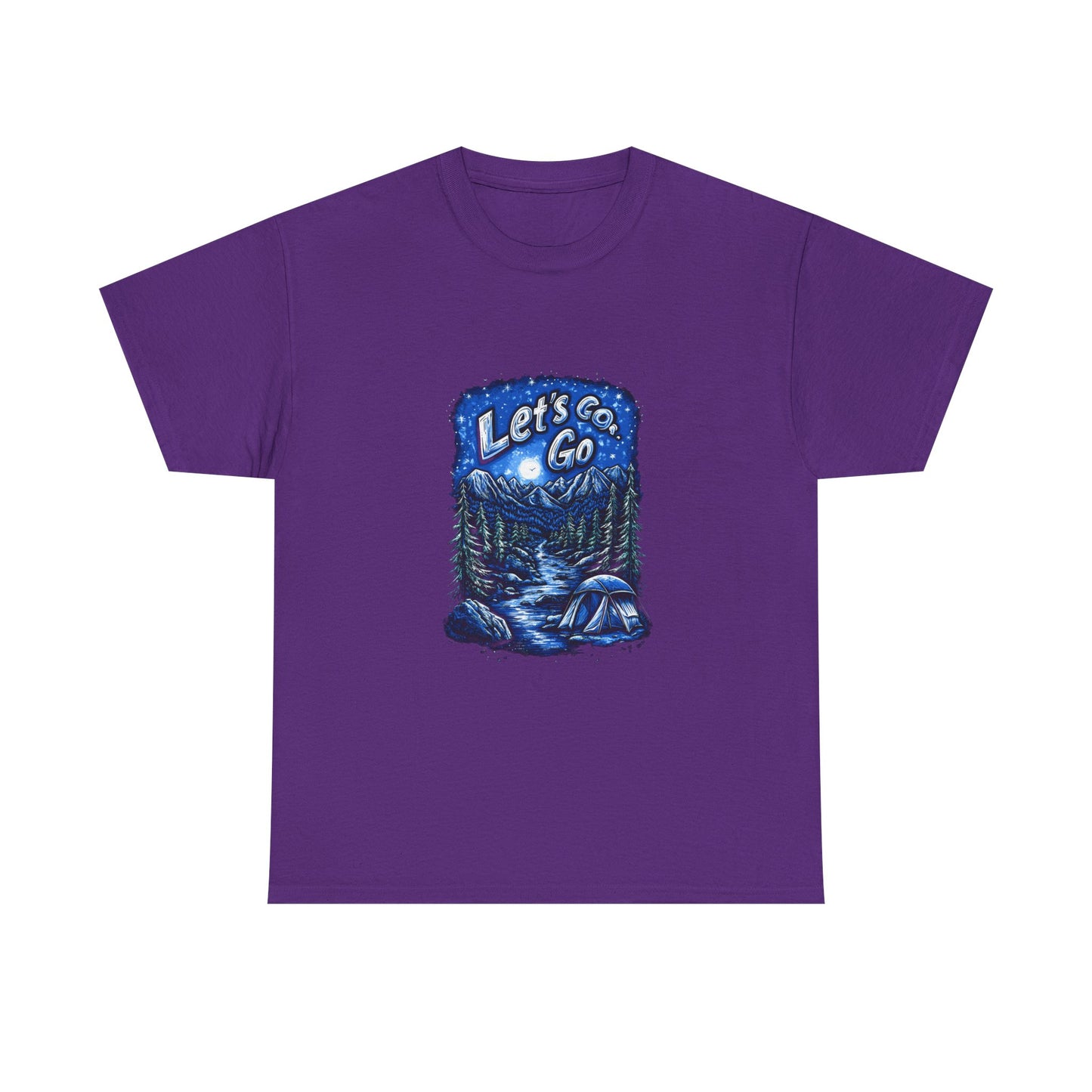 Adventure Graphic Tee - 'Let's Go' Outdoorsy Cotton Shirt