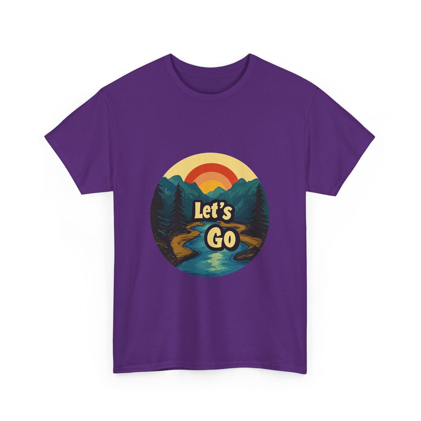 Adventure Ready Unisex Heavy Cotton Tee - 'Let's Go' Nature Design