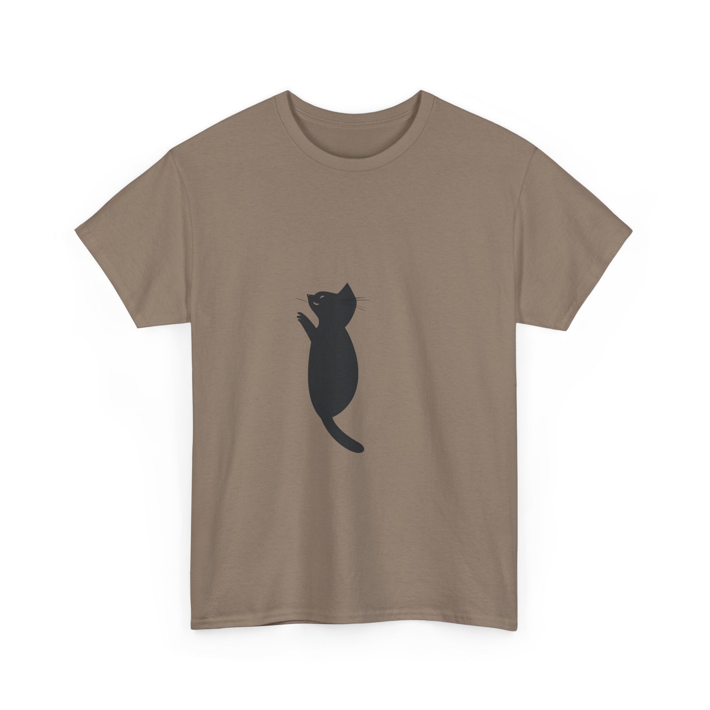 Playful Black Cat Graphic Unisex Heavy Cotton Tee - Tee Fusion Lab