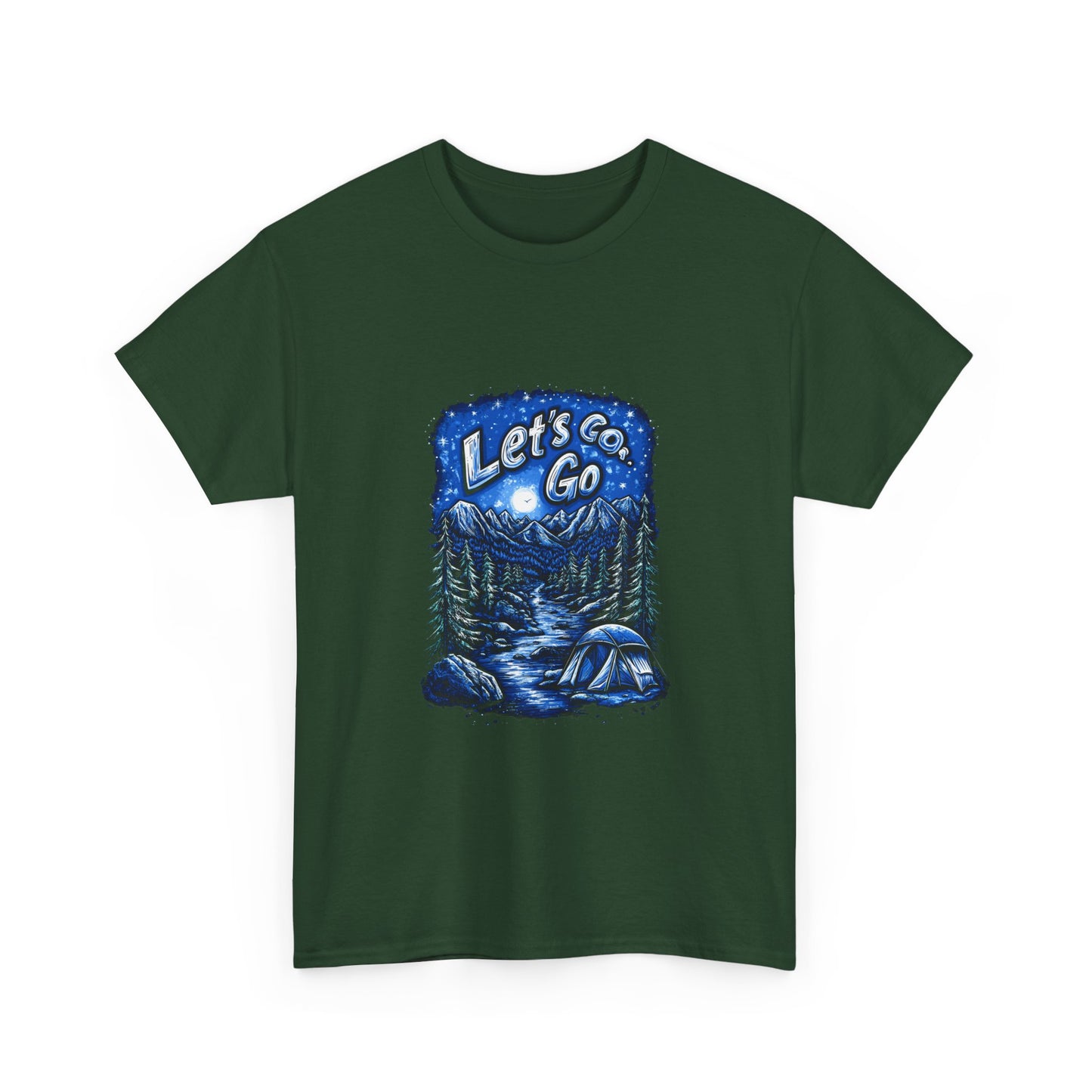Adventure Graphic Tee - 'Let's Go' Outdoorsy Cotton Shirt