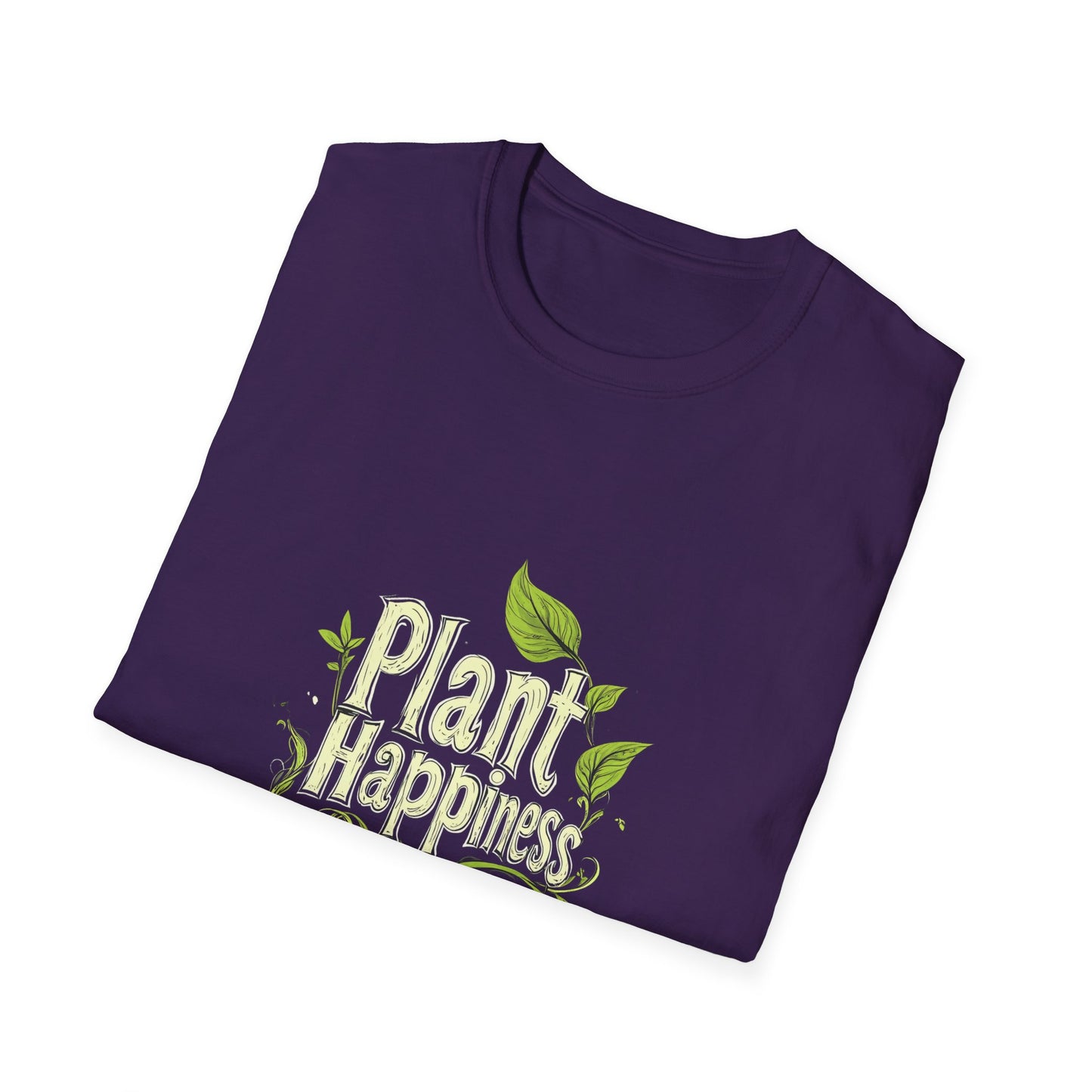 Plant Happiness Unisex Softstyle T-Shirt - Eco-Friendly Inspirational Tee - Tee Fusion Lab