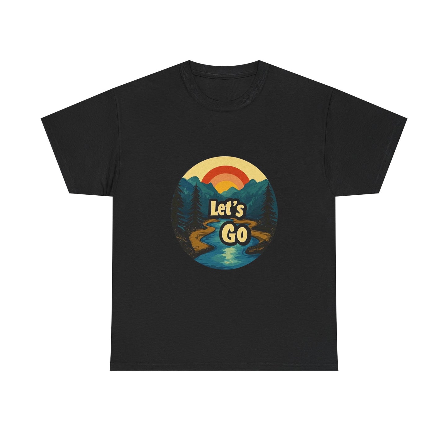 Adventure Ready Unisex Heavy Cotton Tee - 'Let's Go' Nature Design