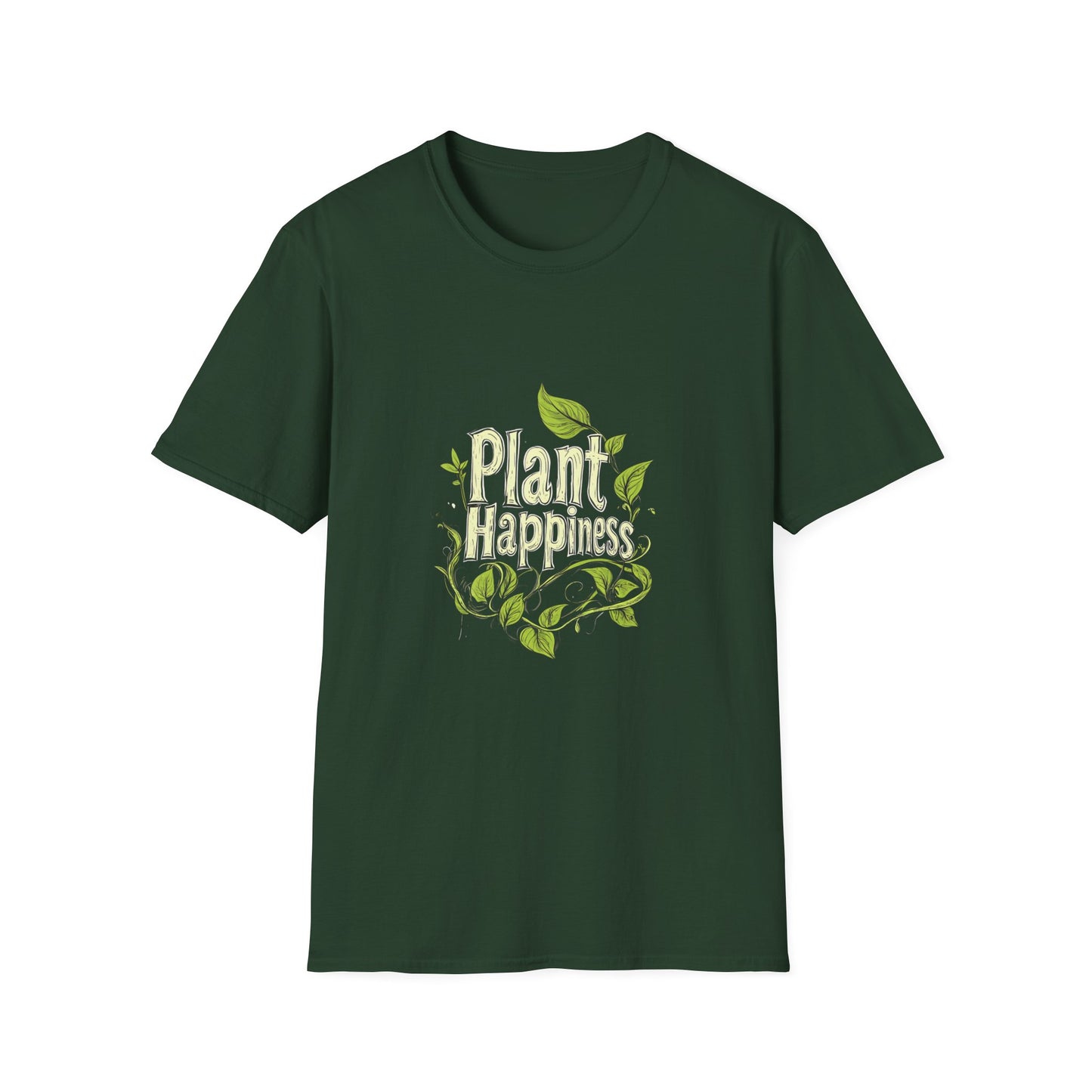 Plant Happiness Unisex Softstyle T-Shirt - Eco-Friendly Inspirational Tee - Tee Fusion Lab