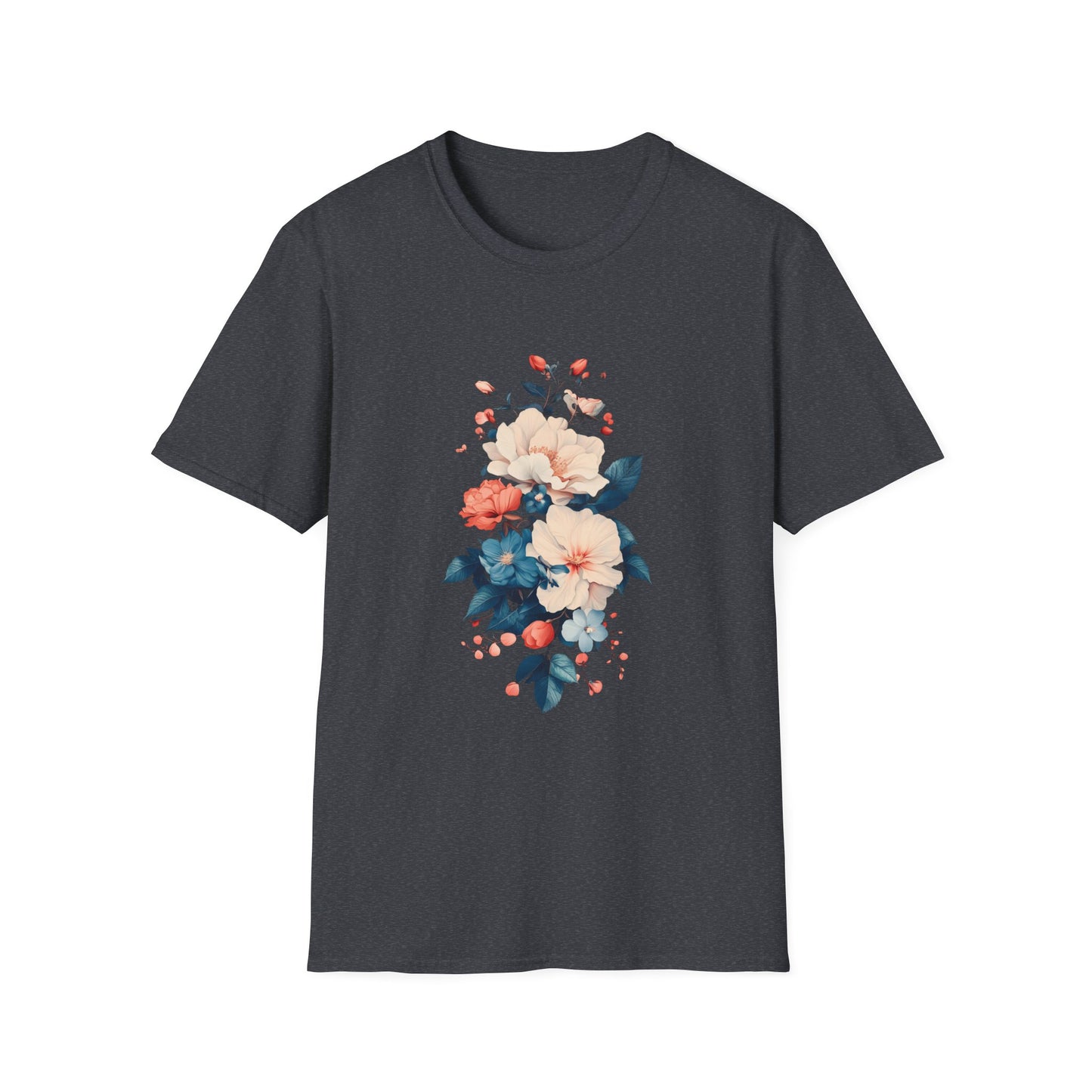 Floral Design Unisex Softstyle T-Shirt – Perfect for Everyday Wear and Spring Celebrations