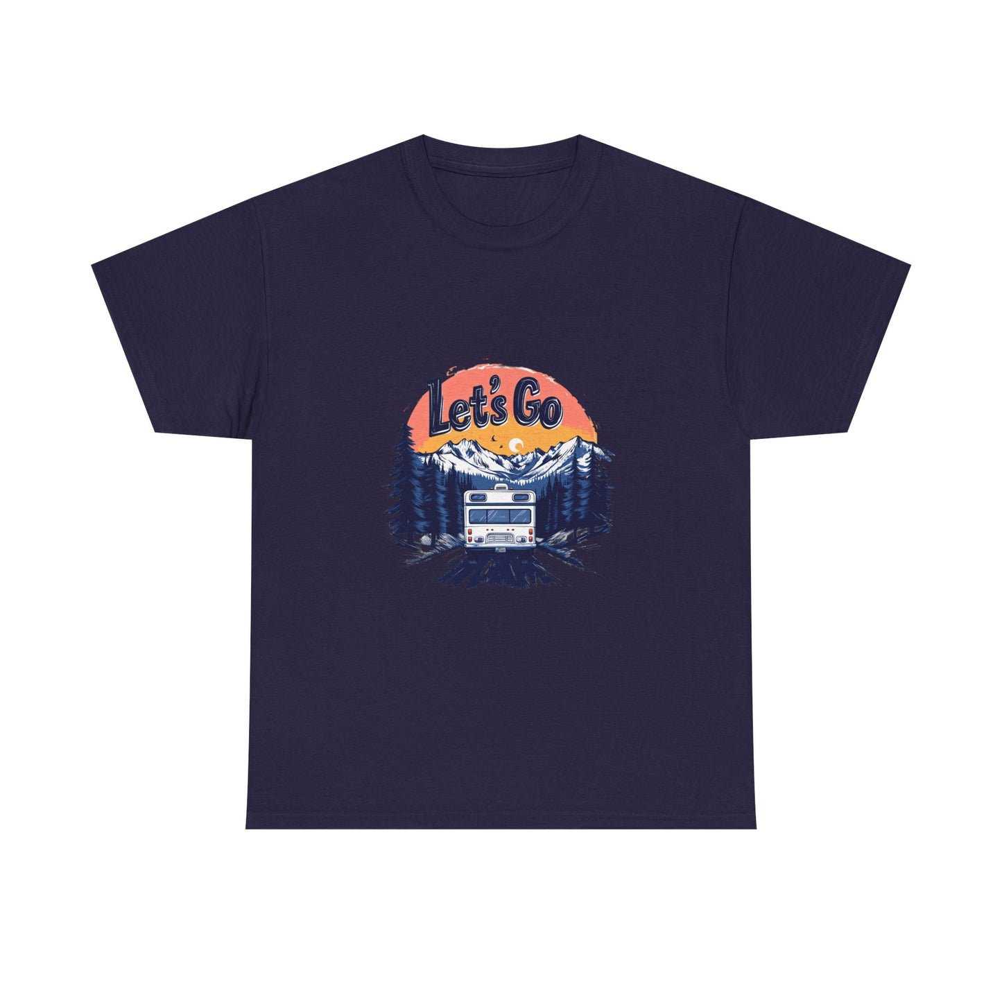 Adventure Awaits Unisex Heavy Cotton Tee - Let's Go Graphic T-Shirt