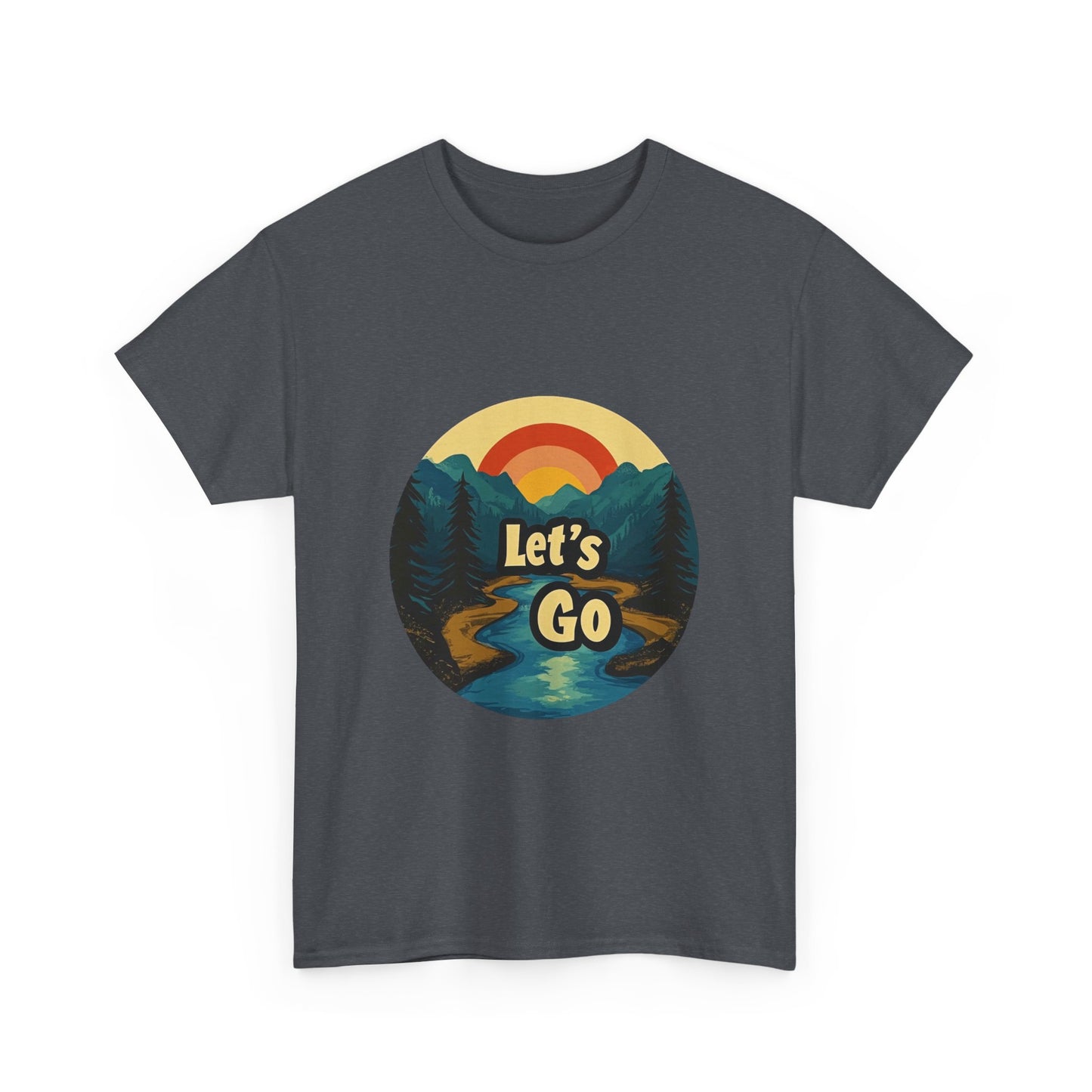 Adventure Ready Unisex Heavy Cotton Tee - 'Let's Go' Nature Design
