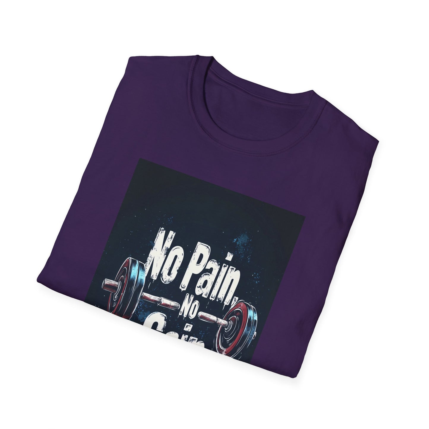 No Pain No Gain Unisex Softstyle T-Shirt - Motivational Fitness Apparel - Tee Fusion Lab
