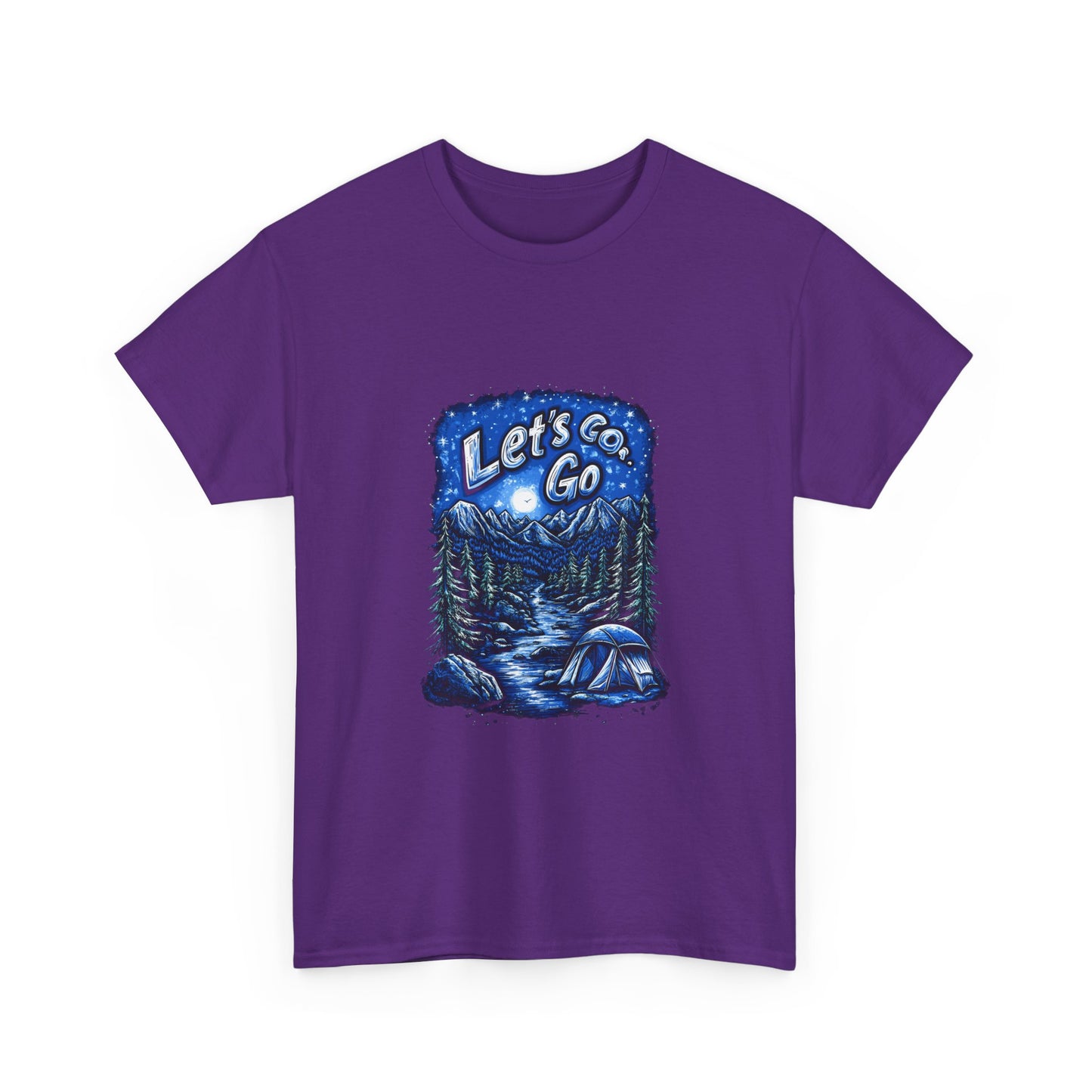 Adventure Graphic Tee - 'Let's Go' Outdoorsy Cotton Shirt