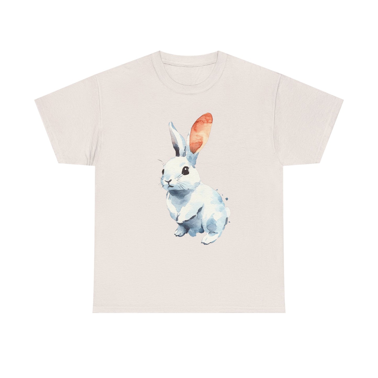 Watercolor Bunny Unisex Heavy Cotton Tee - Perfect for Spring & Easter Celebrations - Tee Fusion Lab