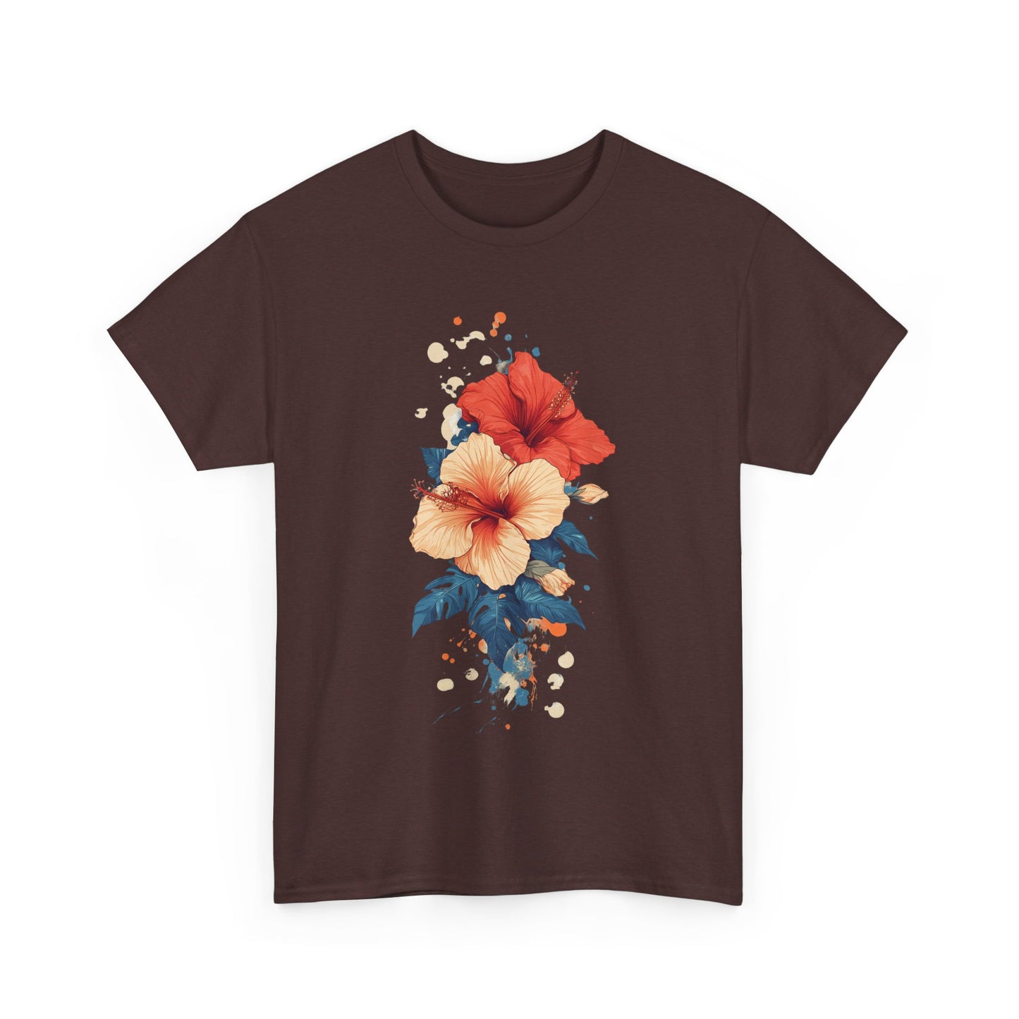 Tropical Floral Graphic Tee - Unisex Heavy Cotton T-Shirt - Tee Fusion Lab