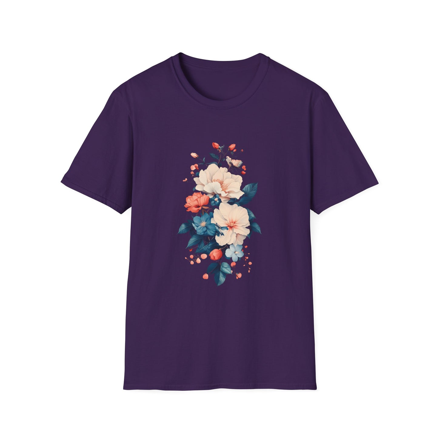Floral Bouquet Unisex Softstyle T-Shirt - Perfect Gift for Nature Lovers