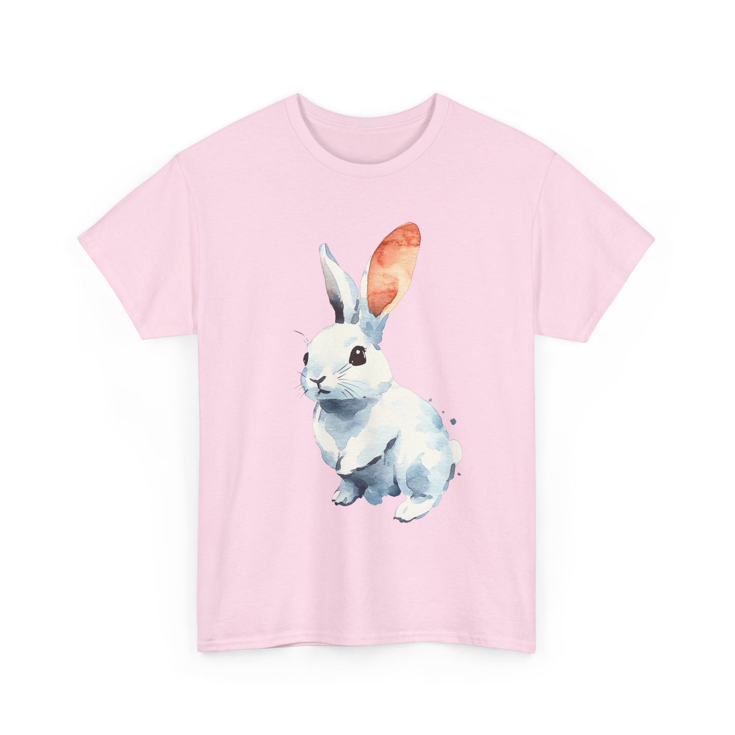 Watercolor Bunny Unisex Heavy Cotton Tee - Perfect for Spring & Easter Celebrations - Tee Fusion Lab