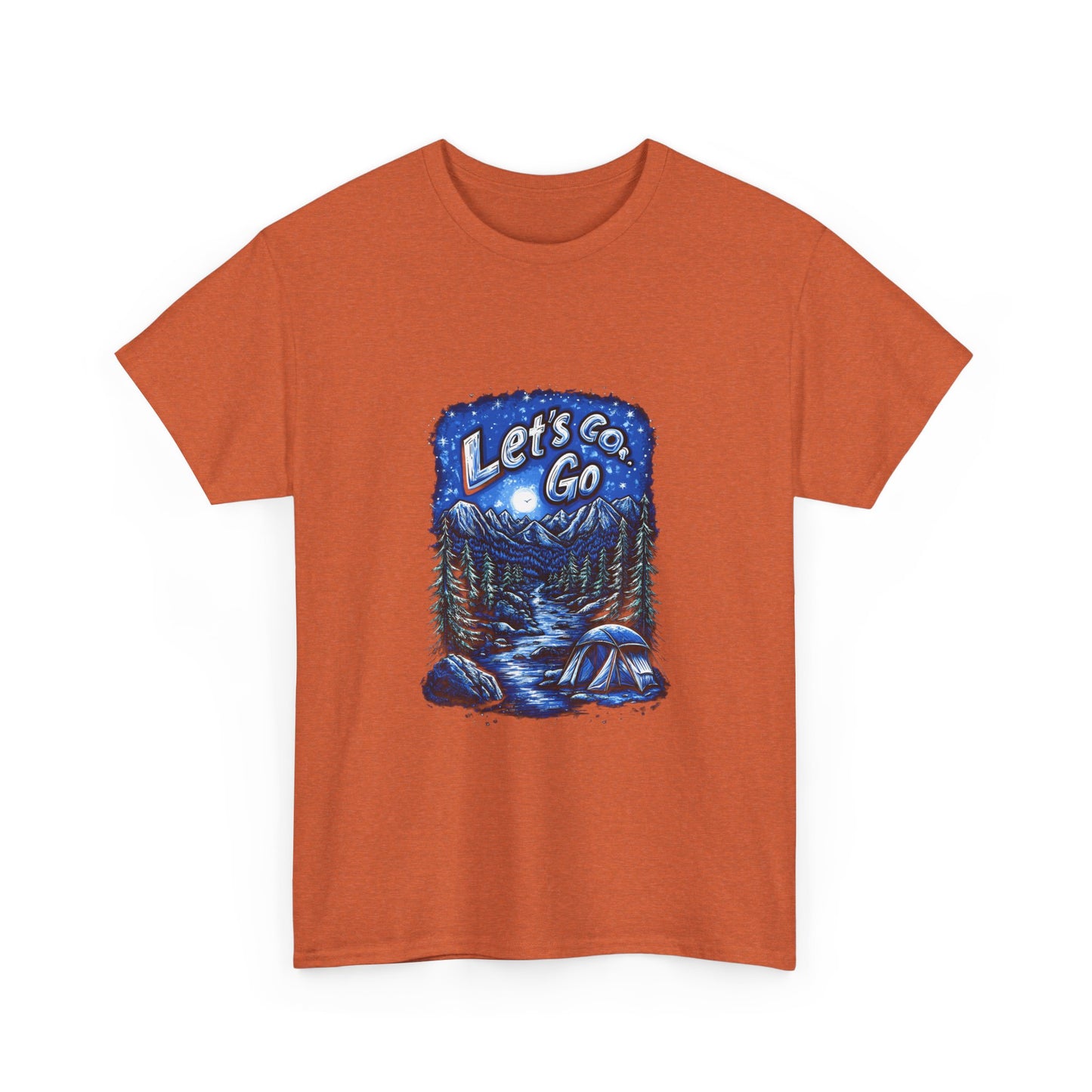 Adventure Graphic Tee - 'Let's Go' Outdoorsy Cotton Shirt