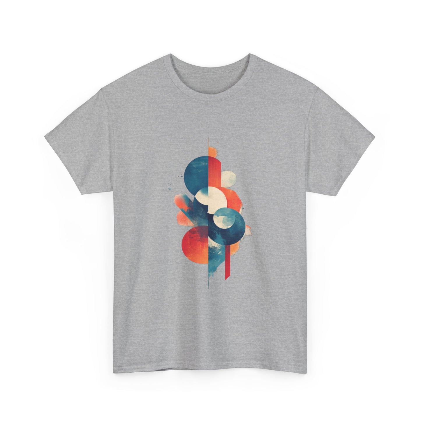 Abstract Geometric Art Unisex Heavy Cotton Tee - Trendy Casual Wear