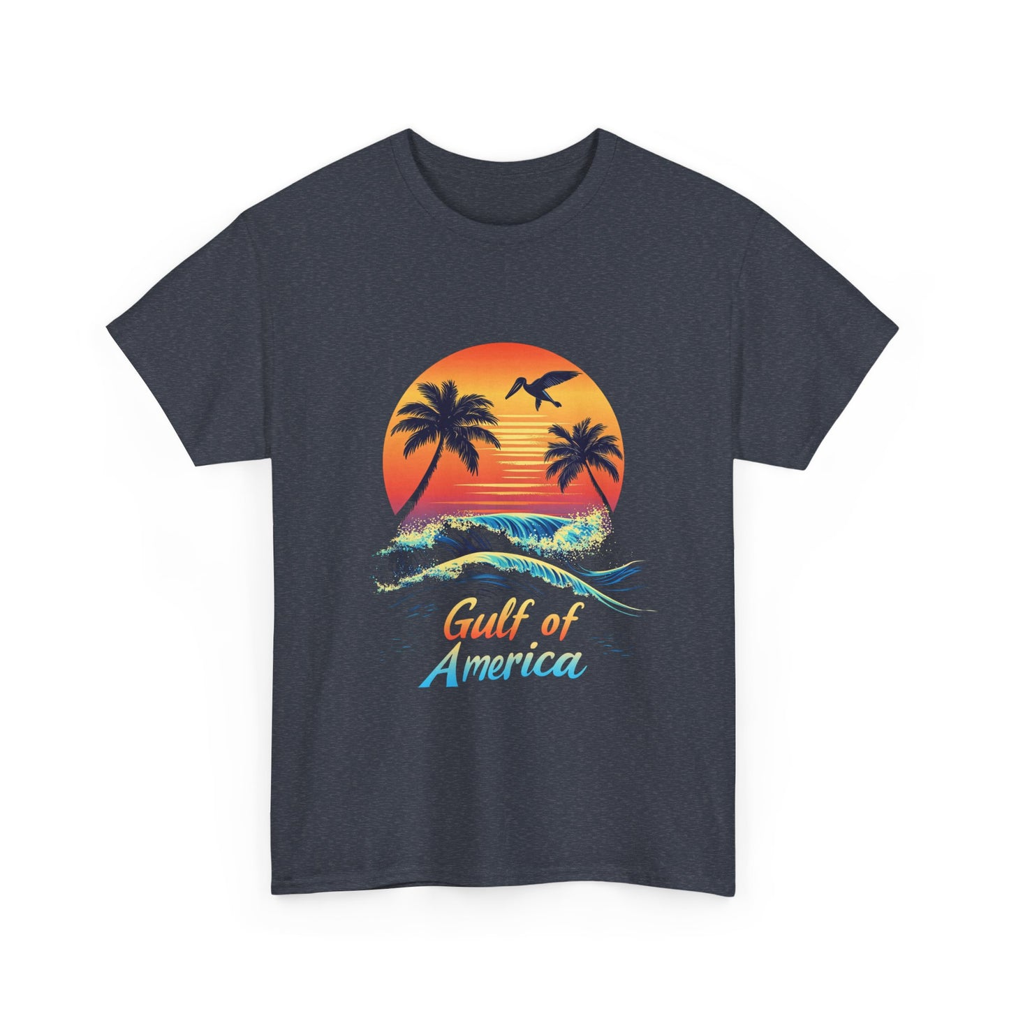 Gulf of America Unisex Heavy Cotton Tee – Retro Beach Vibe T-Shirt