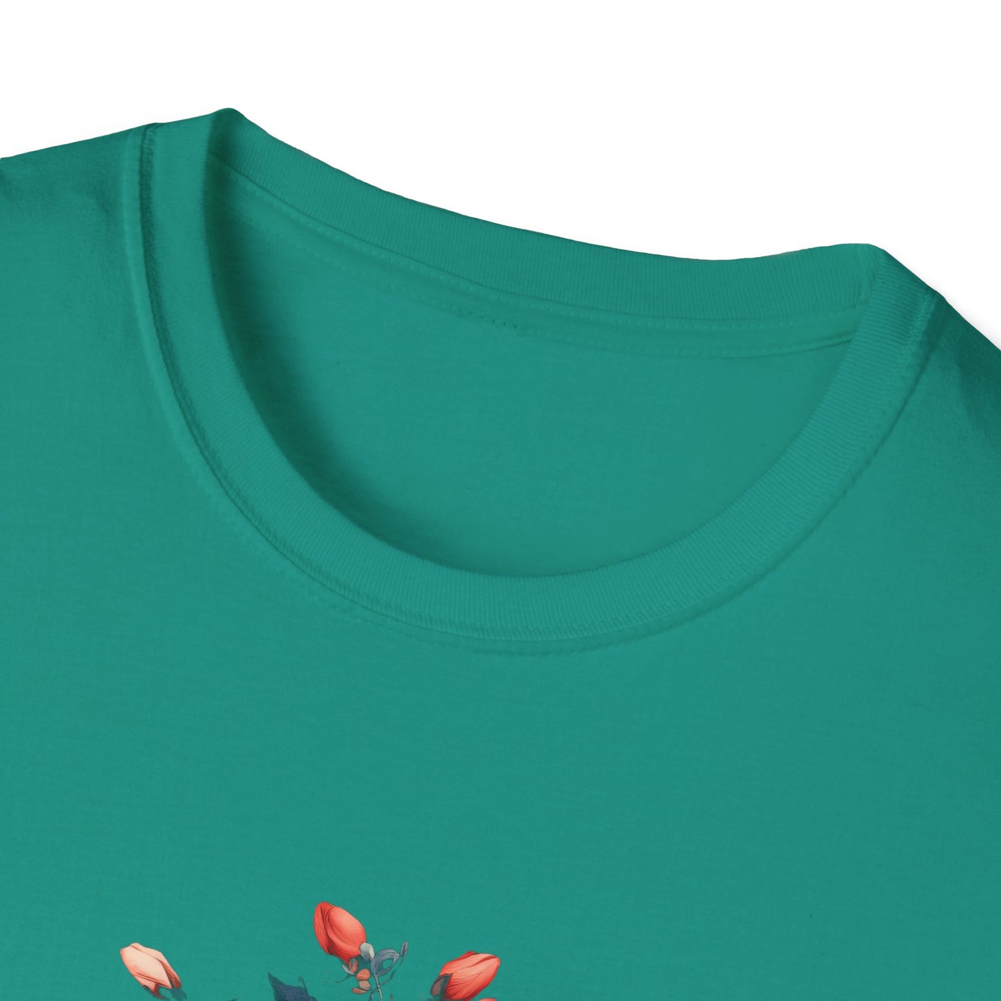 Floral Design Unisex Softstyle T-Shirt – Perfect for Everyday Wear and Spring Celebrations