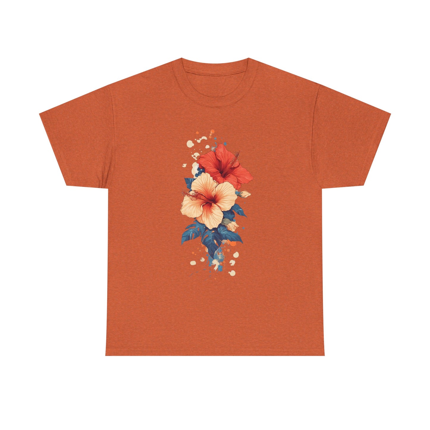 Tropical Floral Graphic Tee - Unisex Heavy Cotton T-Shirt - Tee Fusion Lab