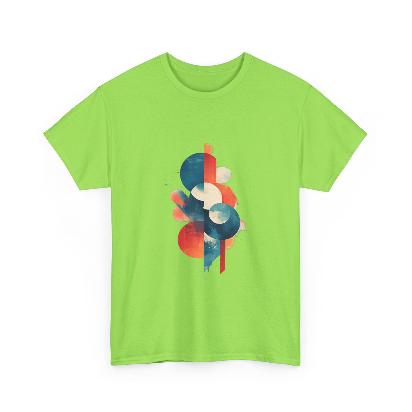 Abstract Geometric Art Unisex Heavy Cotton Tee - Trendy Casual Wear