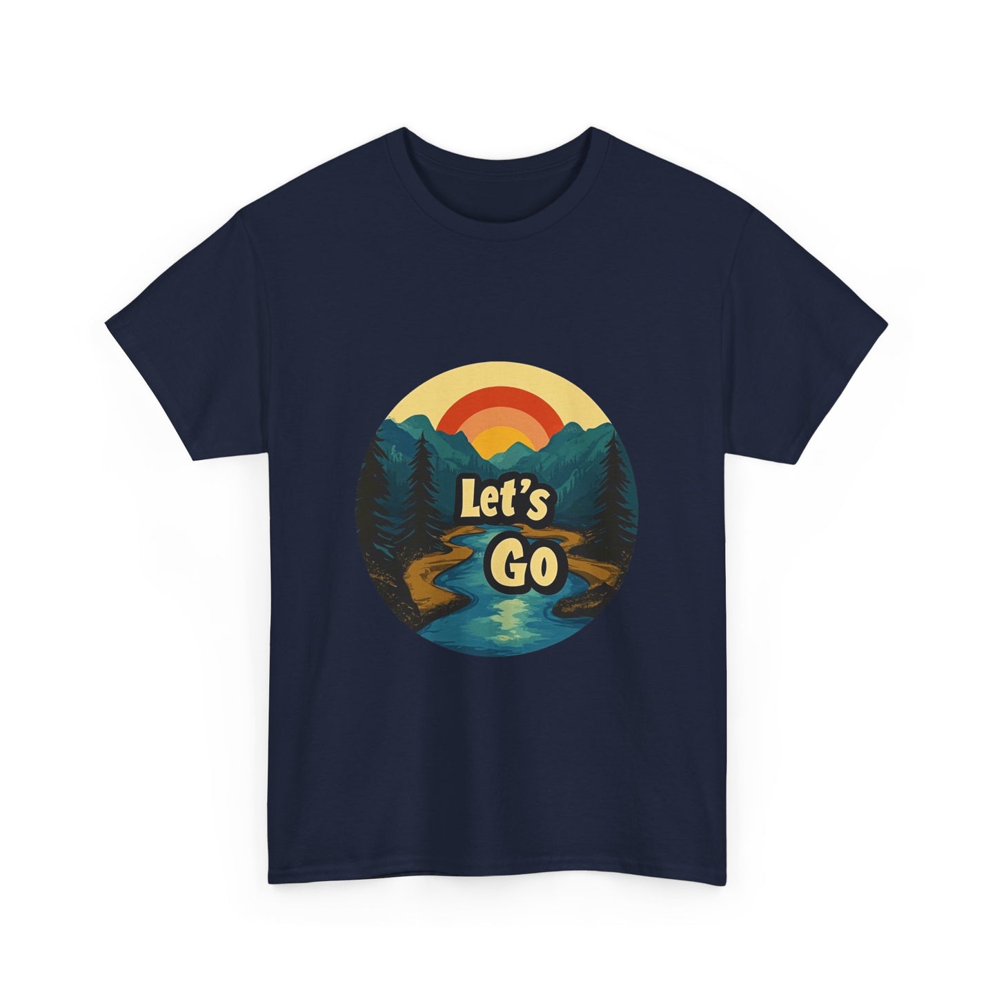 Adventure Ready Unisex Heavy Cotton Tee - 'Let's Go' Nature Design