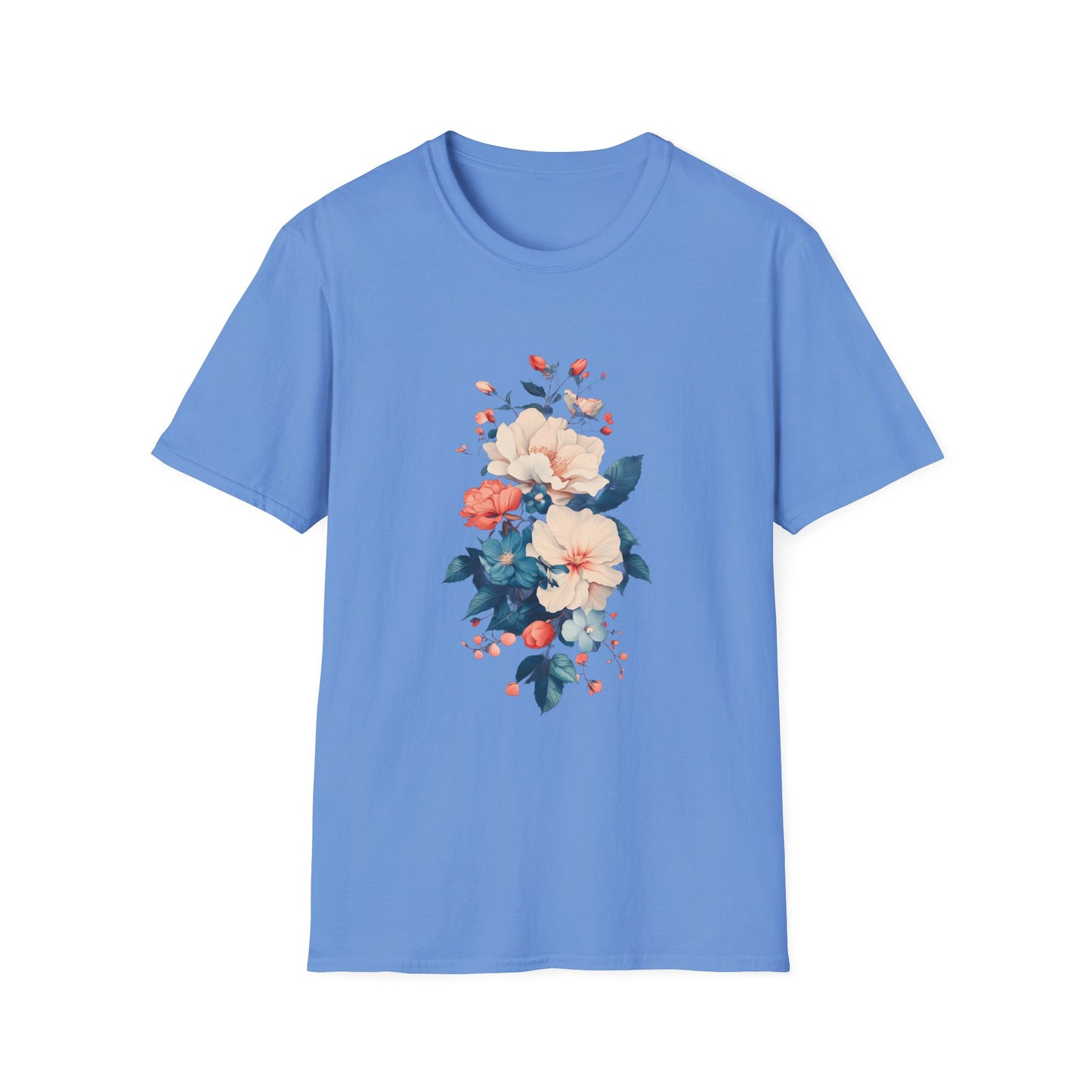 Floral Bouquet Unisex Softstyle T-Shirt - Perfect Gift for Nature Lovers