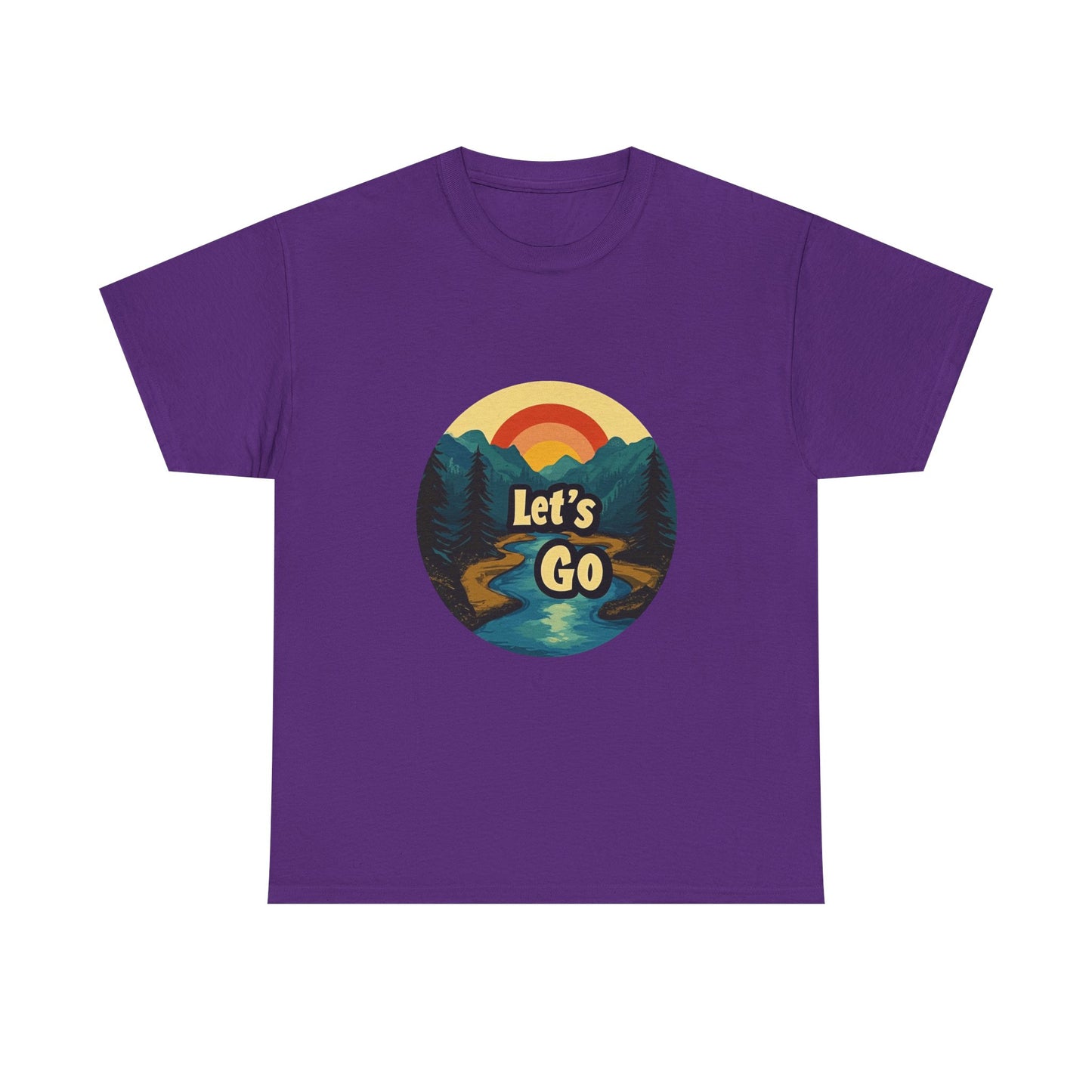 Adventure Ready Unisex Heavy Cotton Tee - 'Let's Go' Nature Design