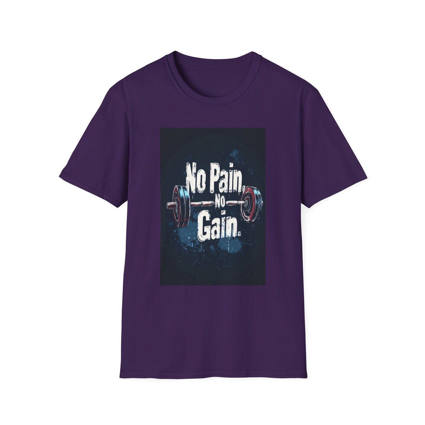 No Pain No Gain Unisex Softstyle T-Shirt - Motivational Fitness Apparel - Tee Fusion Lab