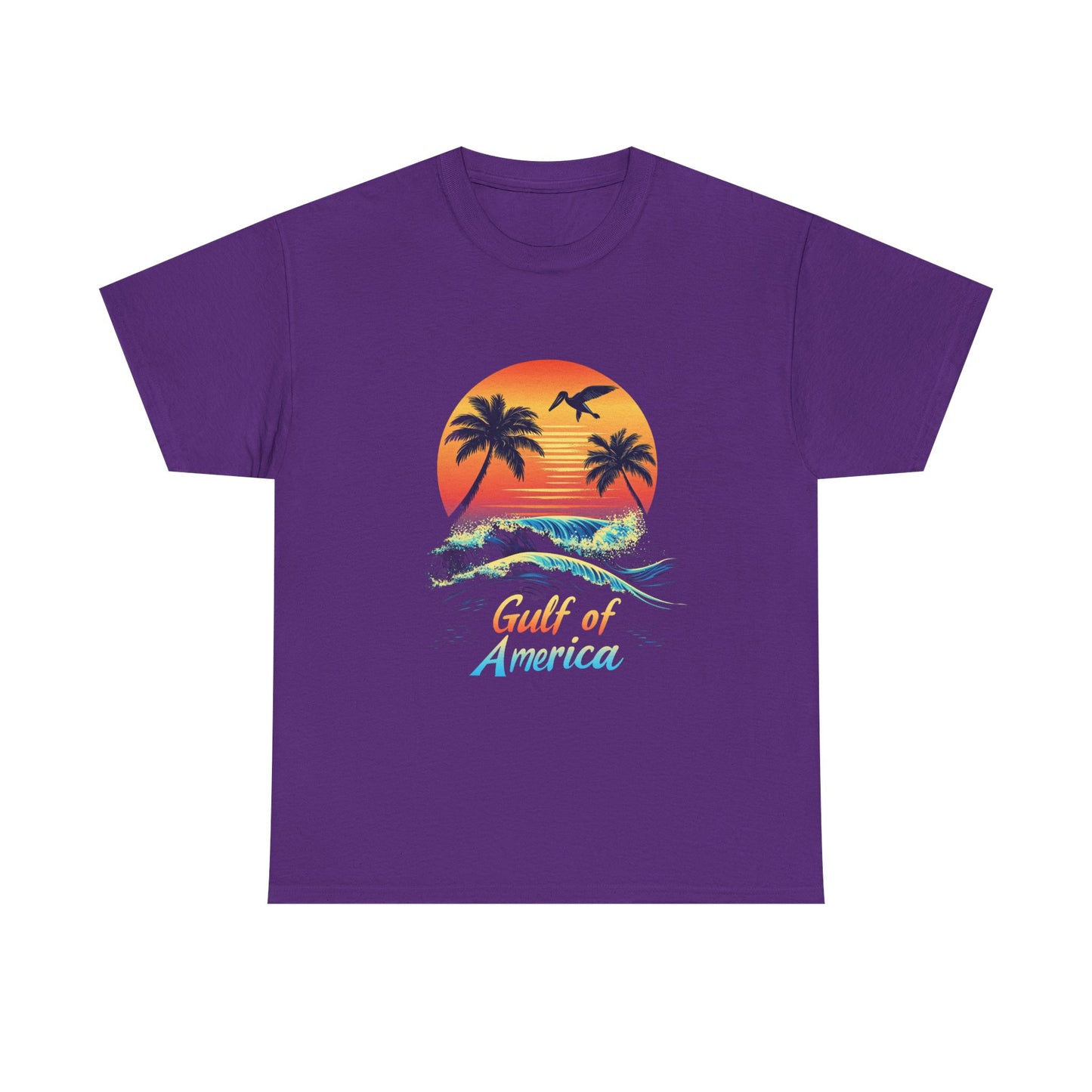 Gulf of America Unisex Heavy Cotton Tee – Retro Beach Vibe T-Shirt
