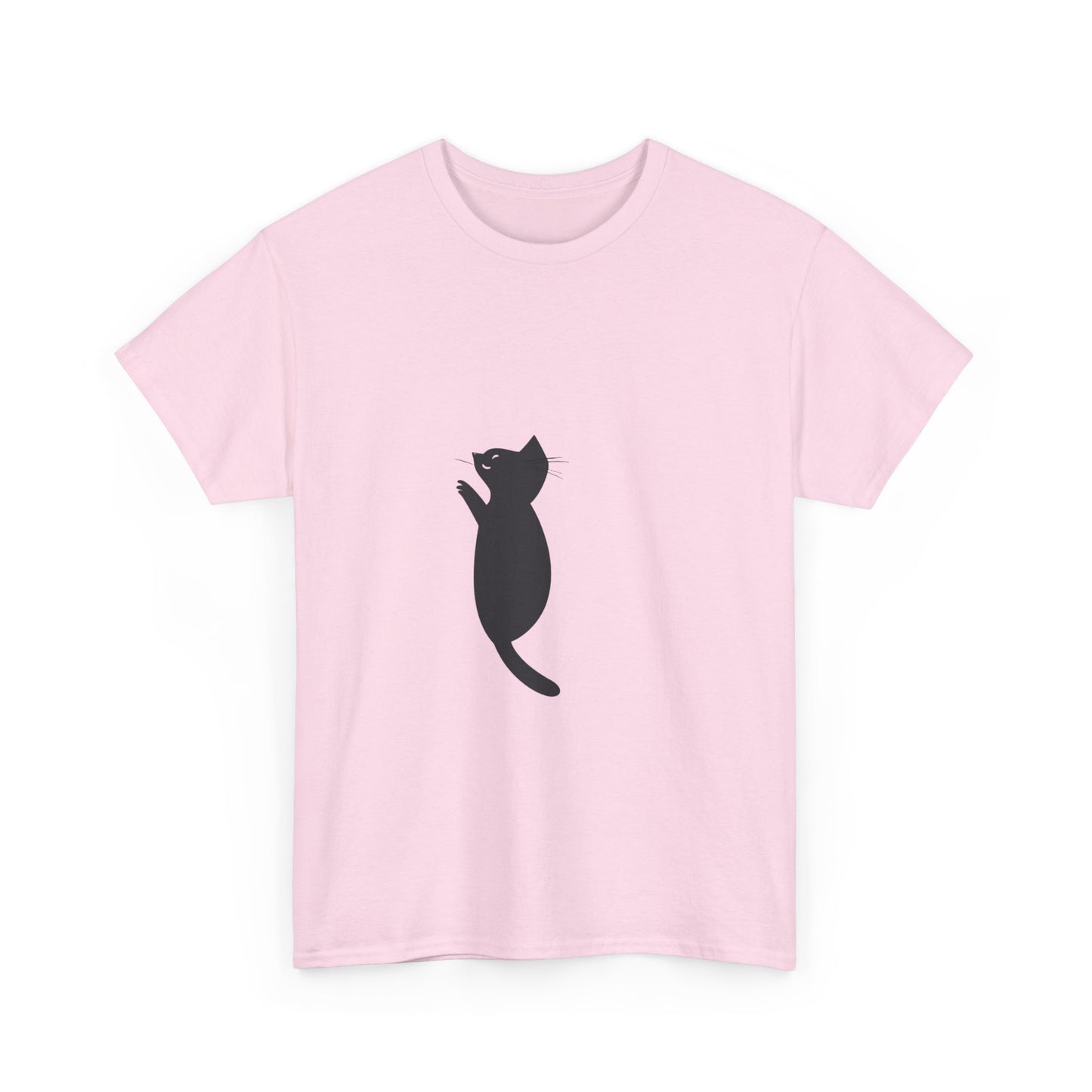 Playful Black Cat Graphic Unisex Heavy Cotton Tee - Tee Fusion Lab