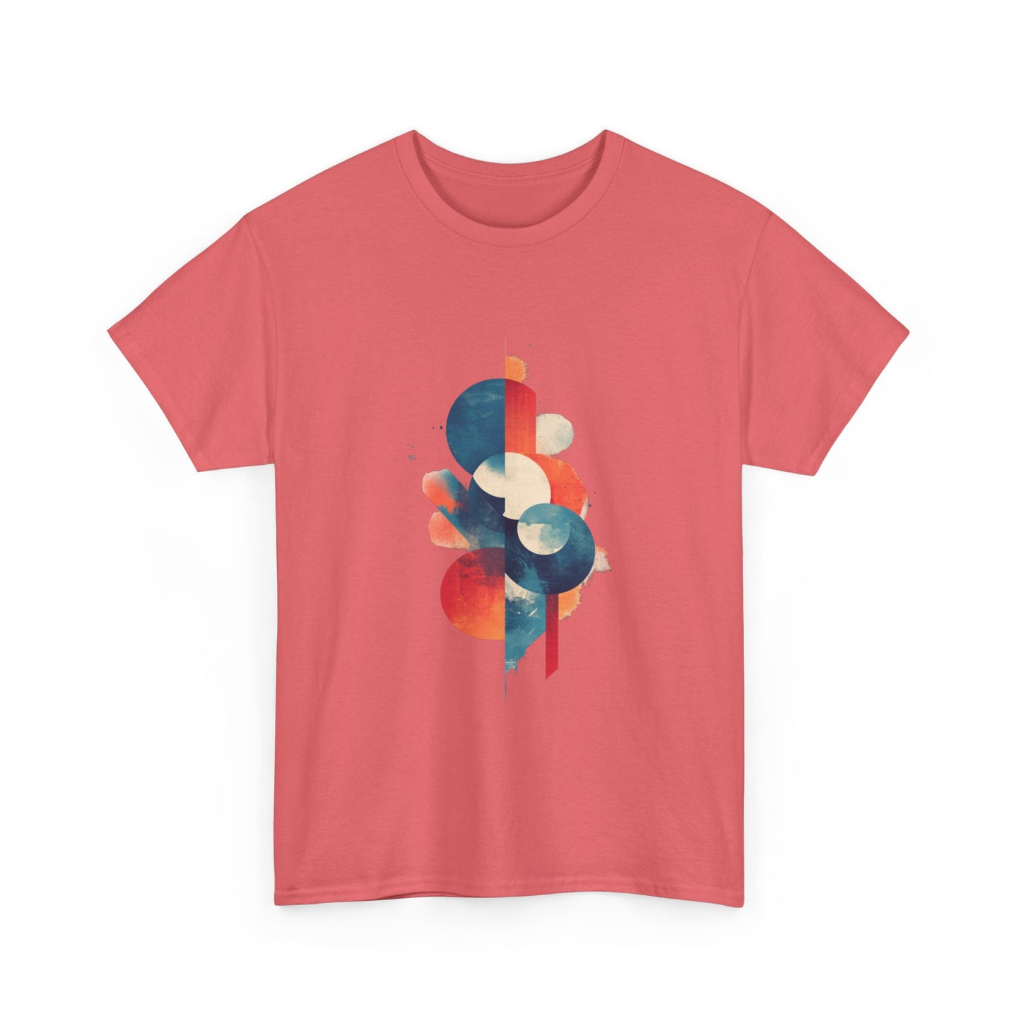 Abstract Geometric Art Unisex Heavy Cotton Tee - Trendy Casual Wear
