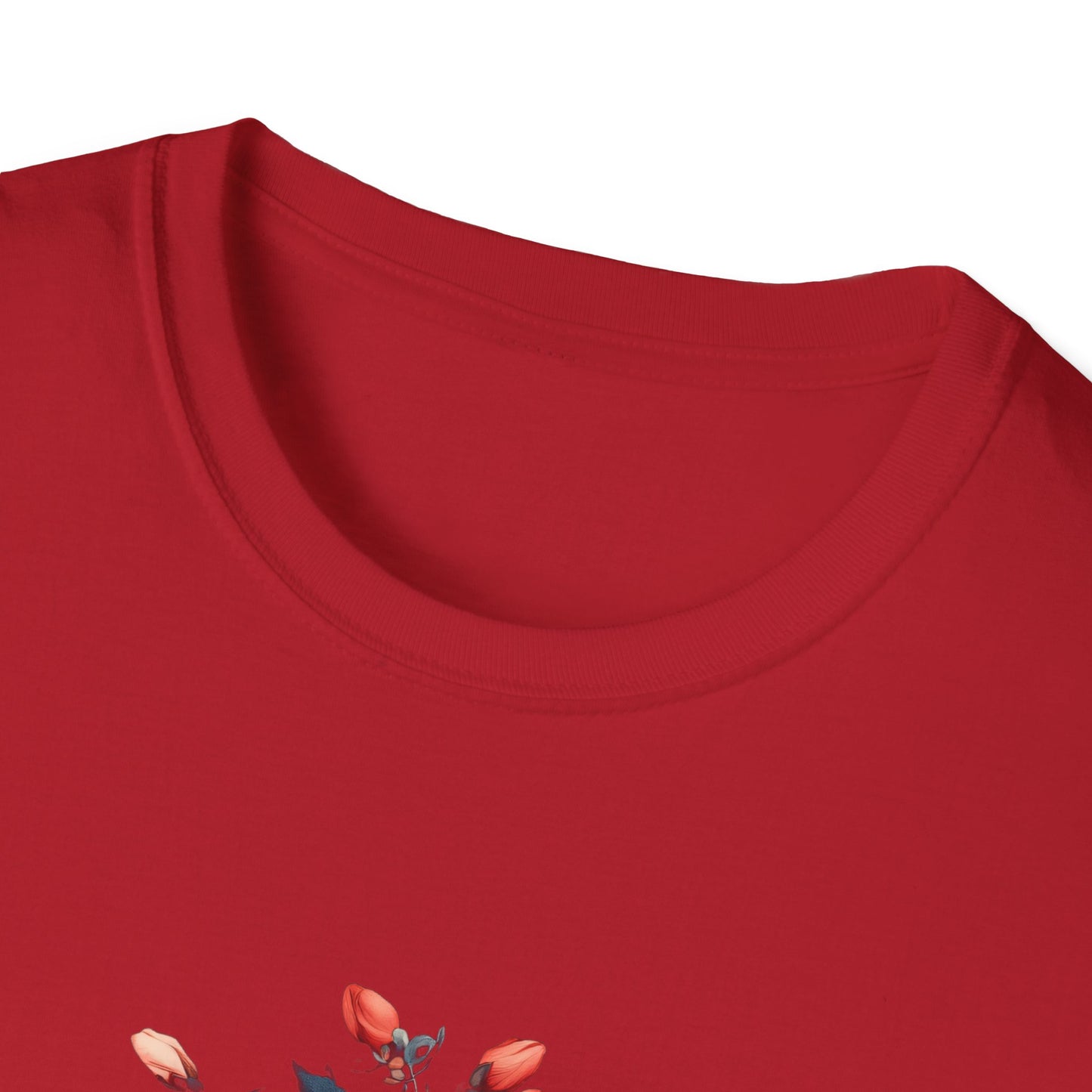 Floral Design Unisex Softstyle T-Shirt – Perfect for Everyday Wear and Spring Celebrations