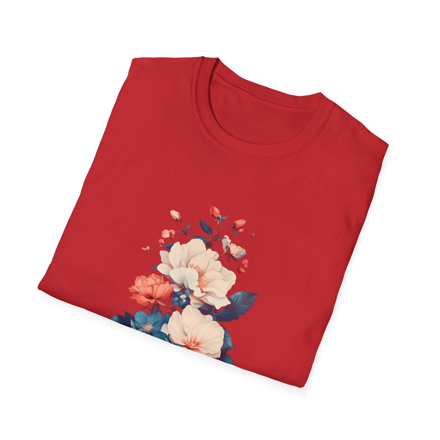 Floral Bouquet Unisex Softstyle T-Shirt - Perfect Gift for Nature Lovers