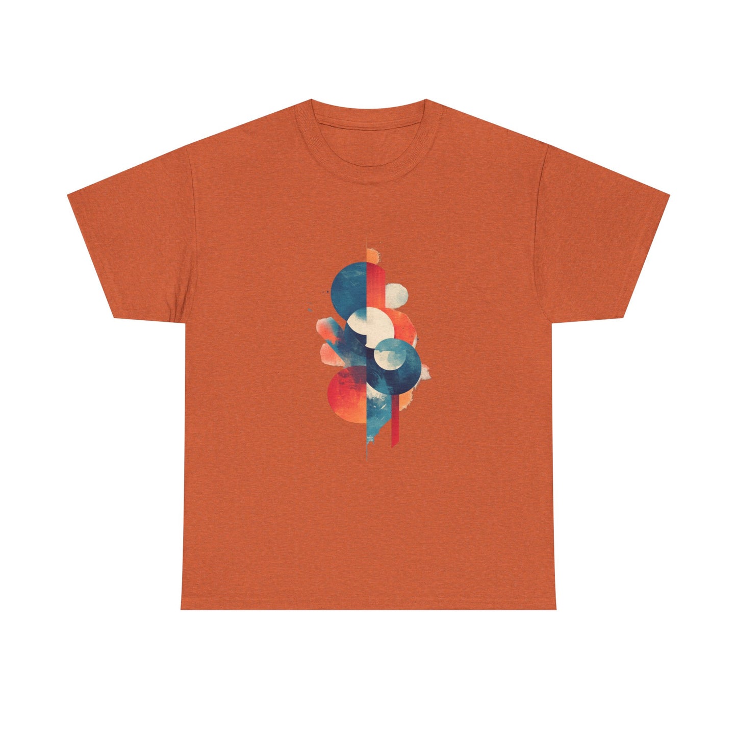 Abstract Geometric Art Unisex Heavy Cotton Tee - Trendy Casual Wear
