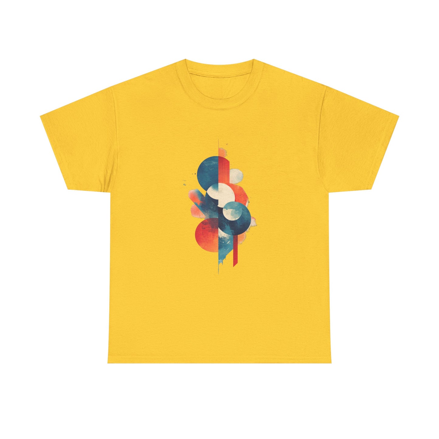 Abstract Geometric Art Unisex Heavy Cotton Tee - Trendy Casual Wear