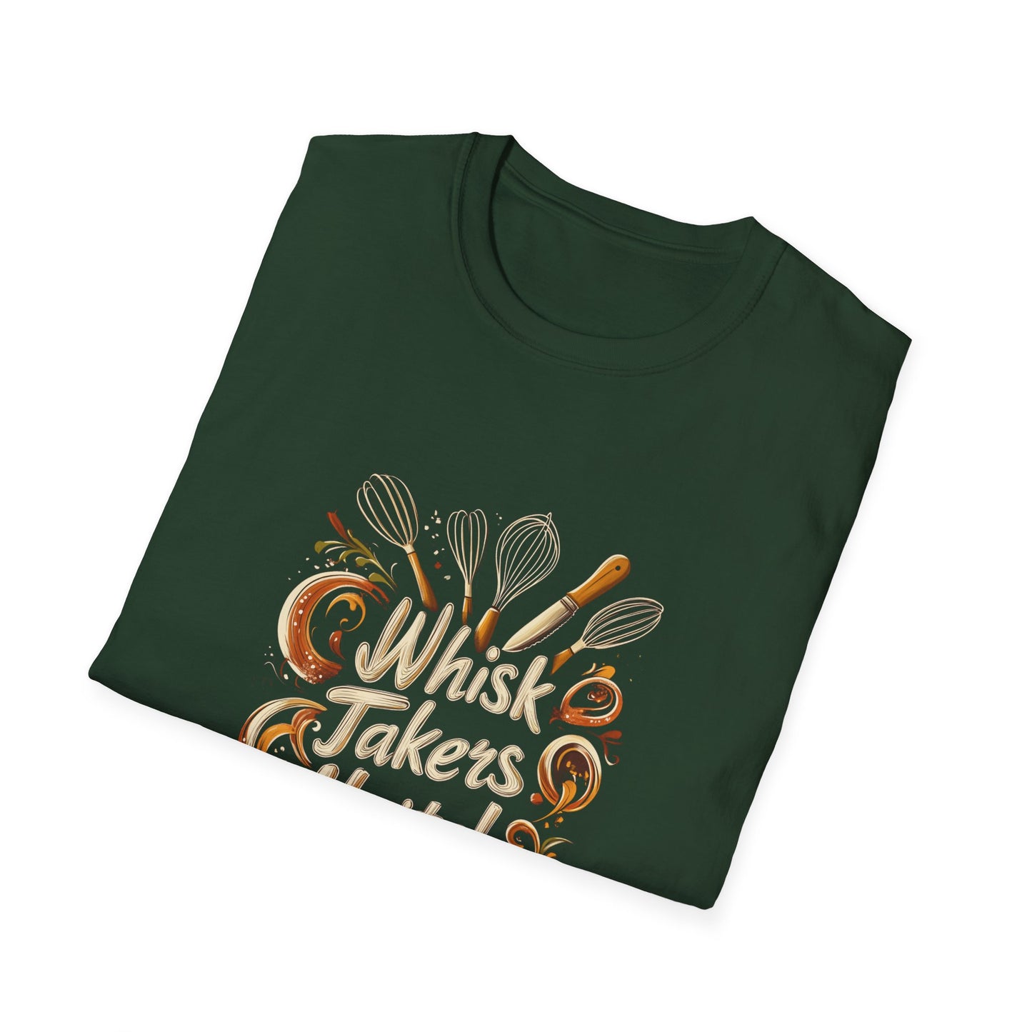 Whisk Takers Unite Unisex Softstyle T-Shirt - Perfect for Bakers and Cooking Enthusiasts - Tee Fusion Lab
