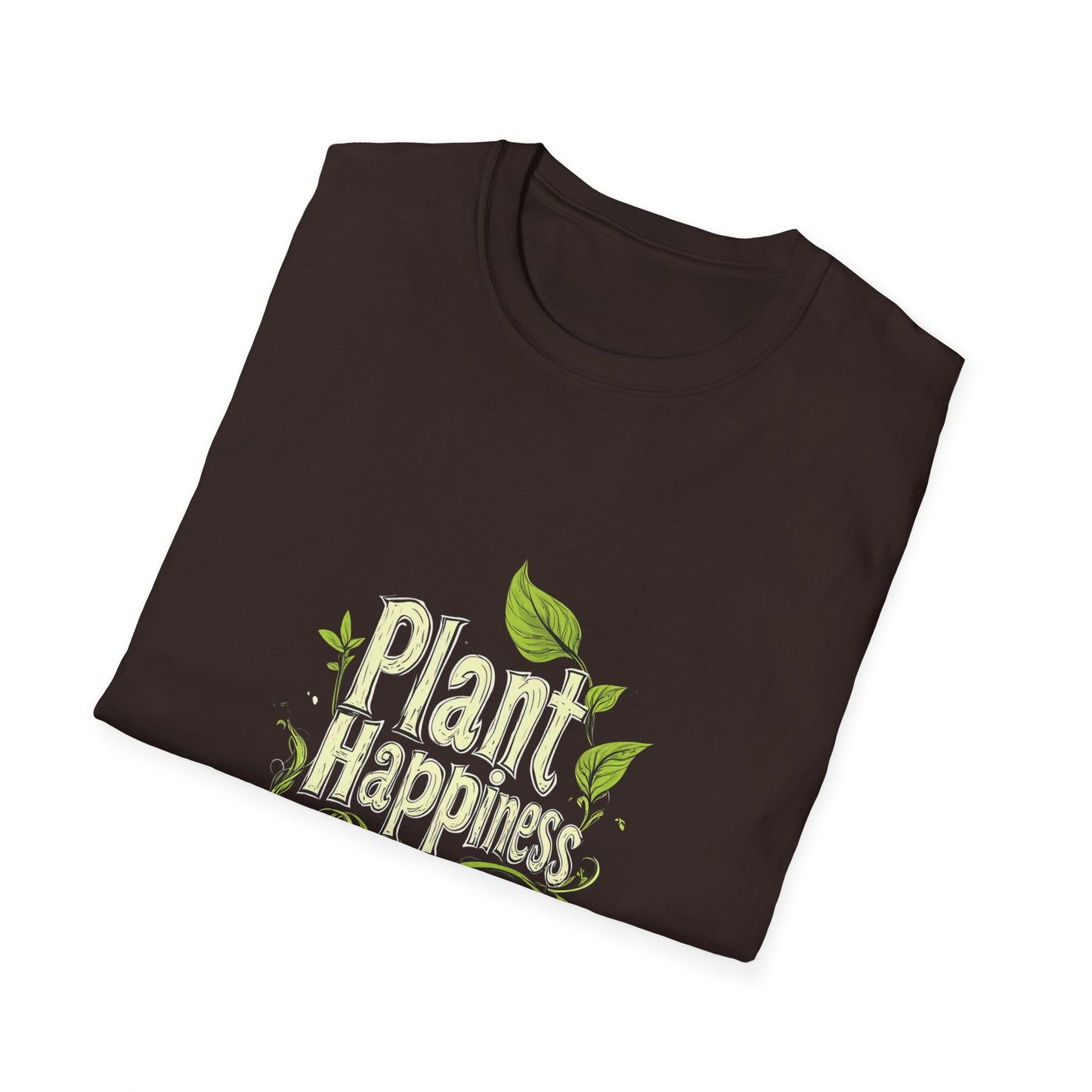 Plant Happiness Unisex Softstyle T-Shirt - Eco-Friendly Inspirational Tee - Tee Fusion Lab