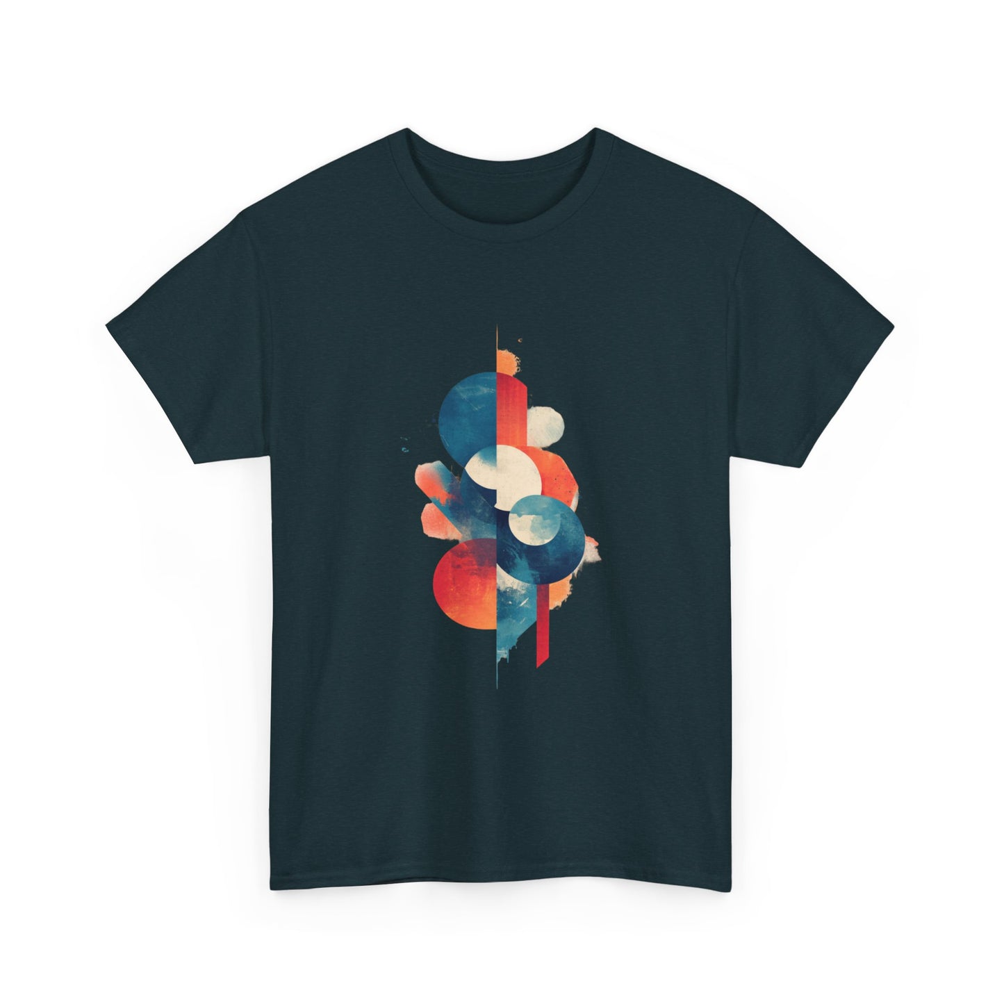 Abstract Geometric Art Unisex Heavy Cotton Tee - Trendy Casual Wear