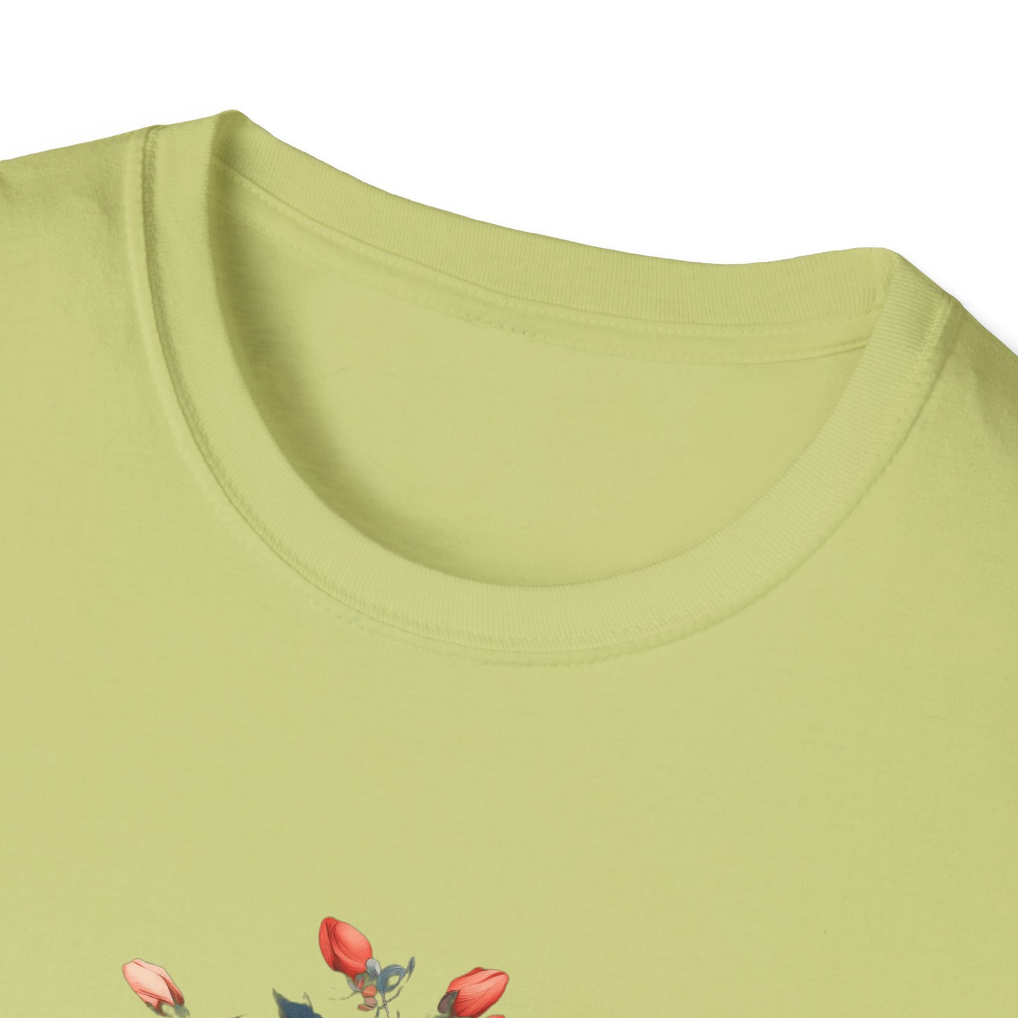 Floral Design Unisex Softstyle T-Shirt – Perfect for Everyday Wear and Spring Celebrations