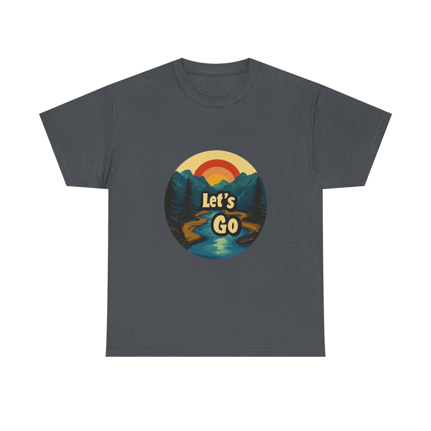 Adventure Ready Unisex Heavy Cotton Tee - 'Let's Go' Nature Design