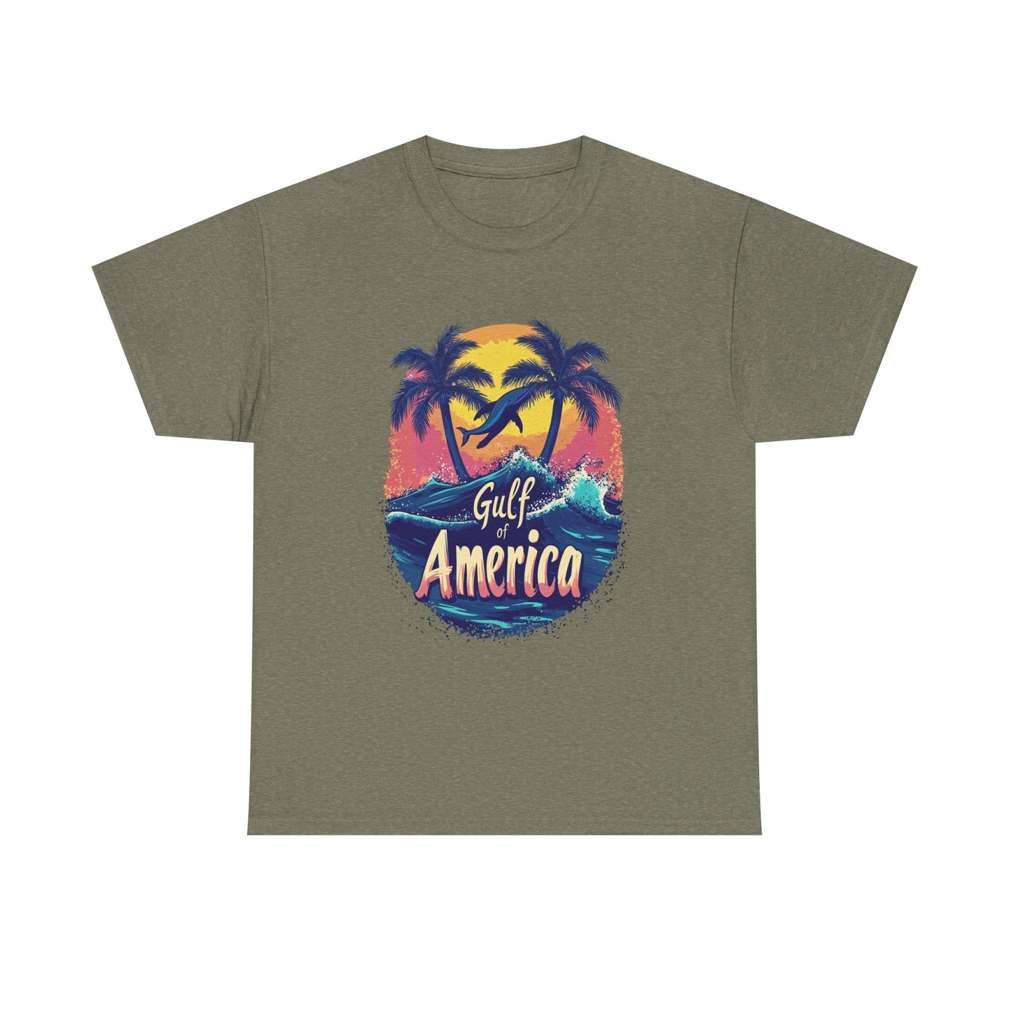 Gulf of America Unisex Heavy Cotton Tee - Tropical Beach Vibes