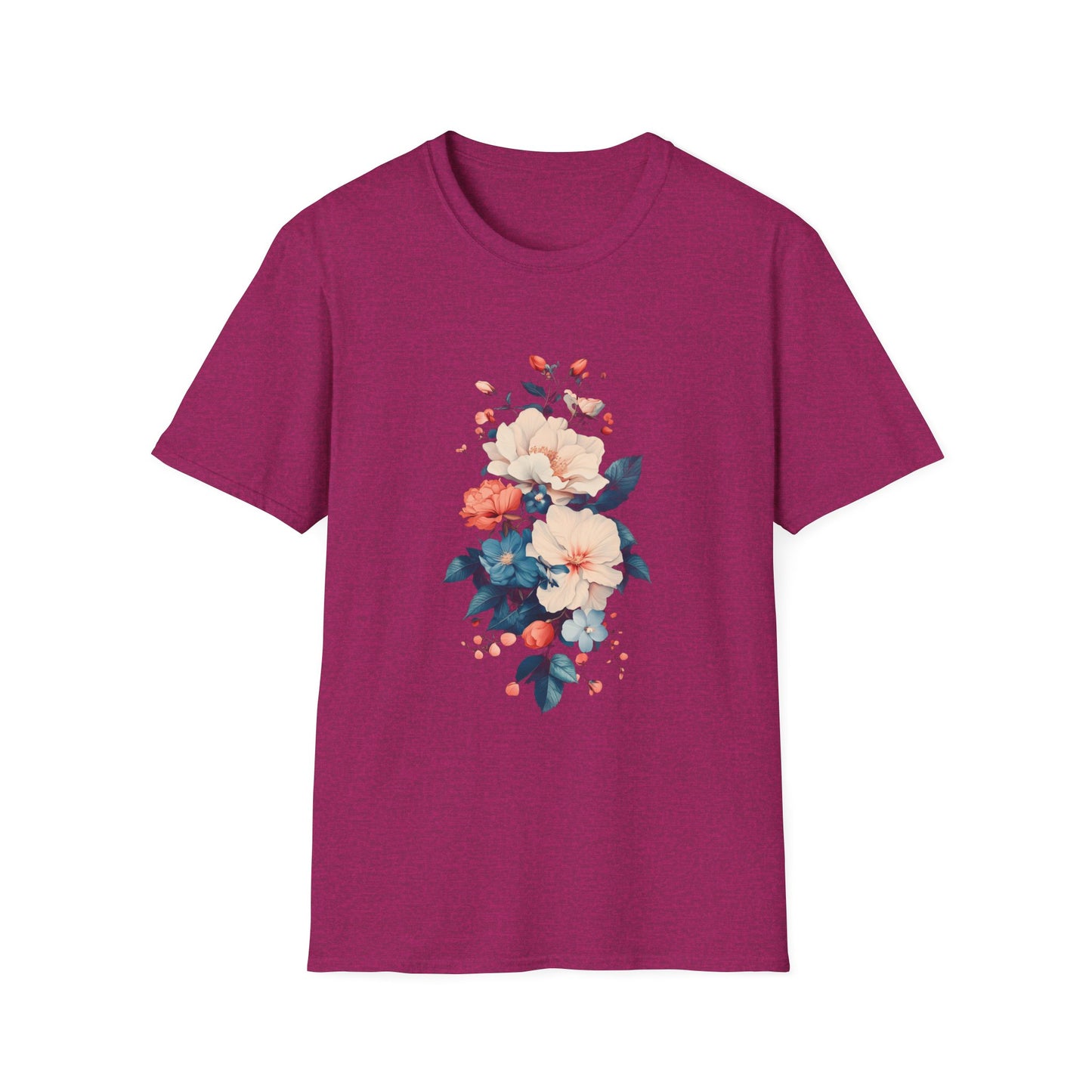 Floral Bouquet Unisex Softstyle T-Shirt - Perfect Gift for Nature Lovers