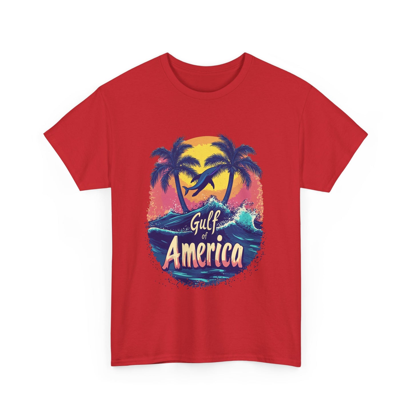 Gulf of America Unisex Heavy Cotton Tee - Tropical Beach Vibes